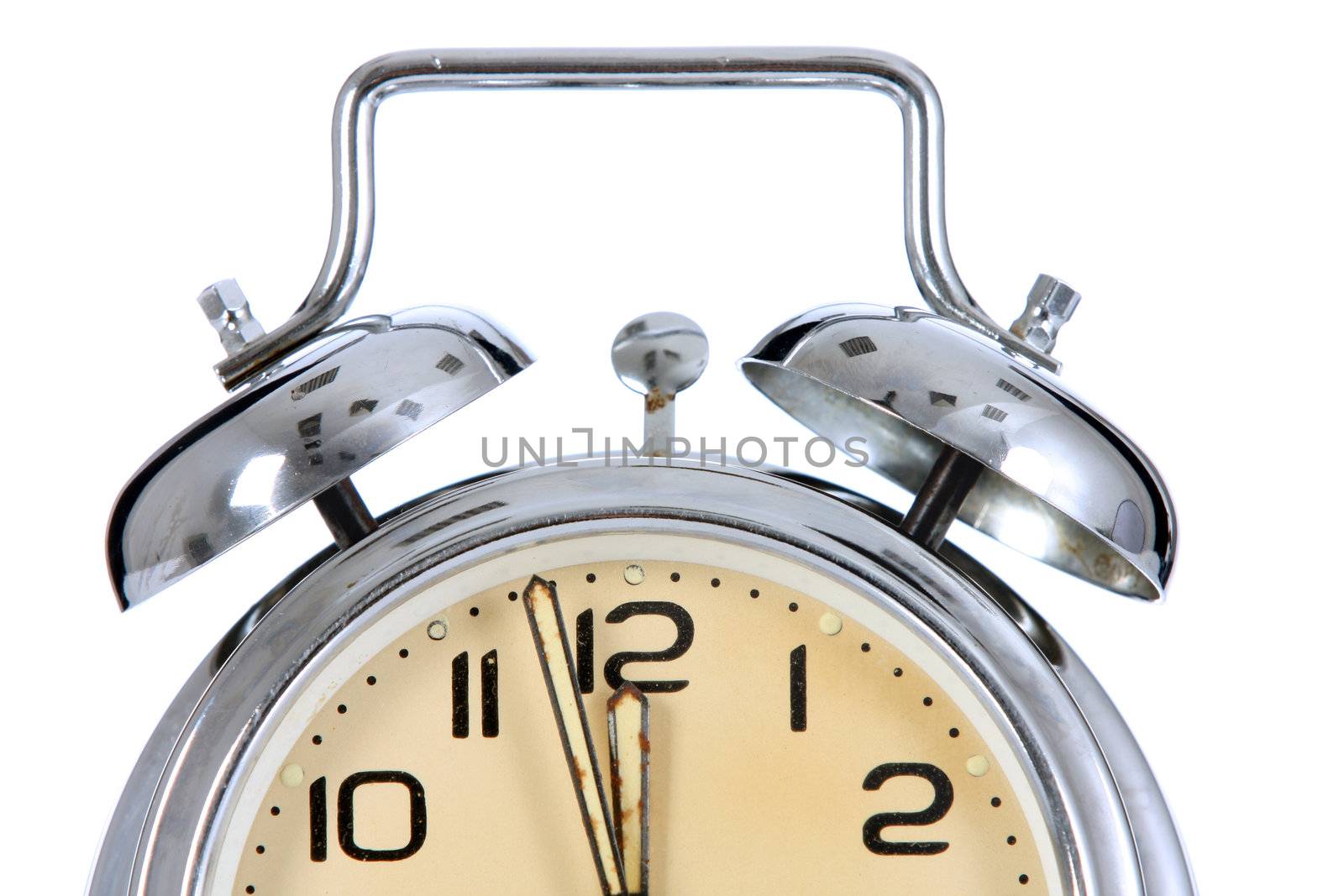 alarm clock on white background