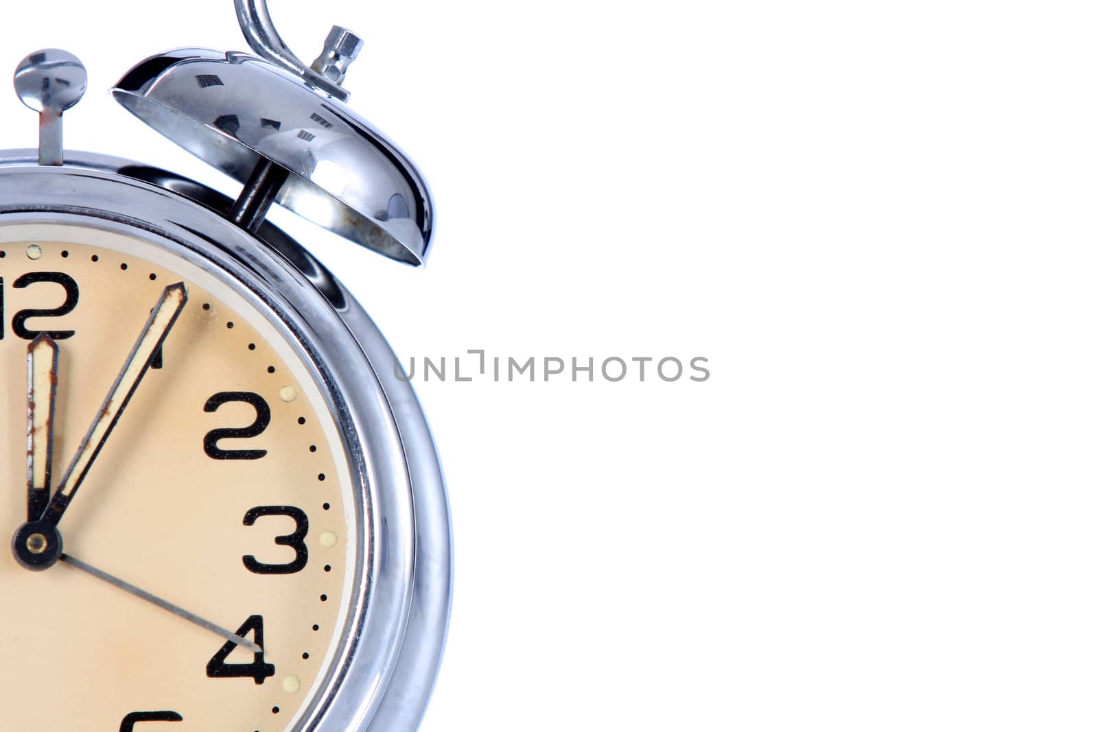 alarm clock on white background