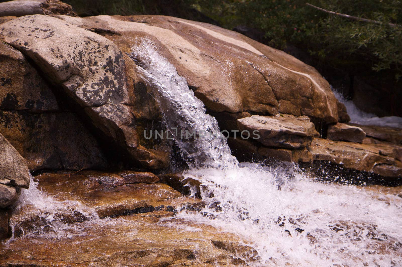 Small Sierra Waterfall by bobkeenan