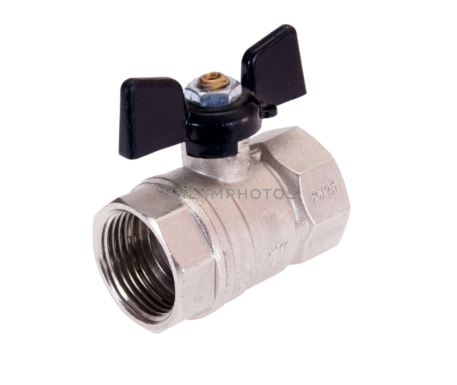  Water valve isolated on white background             