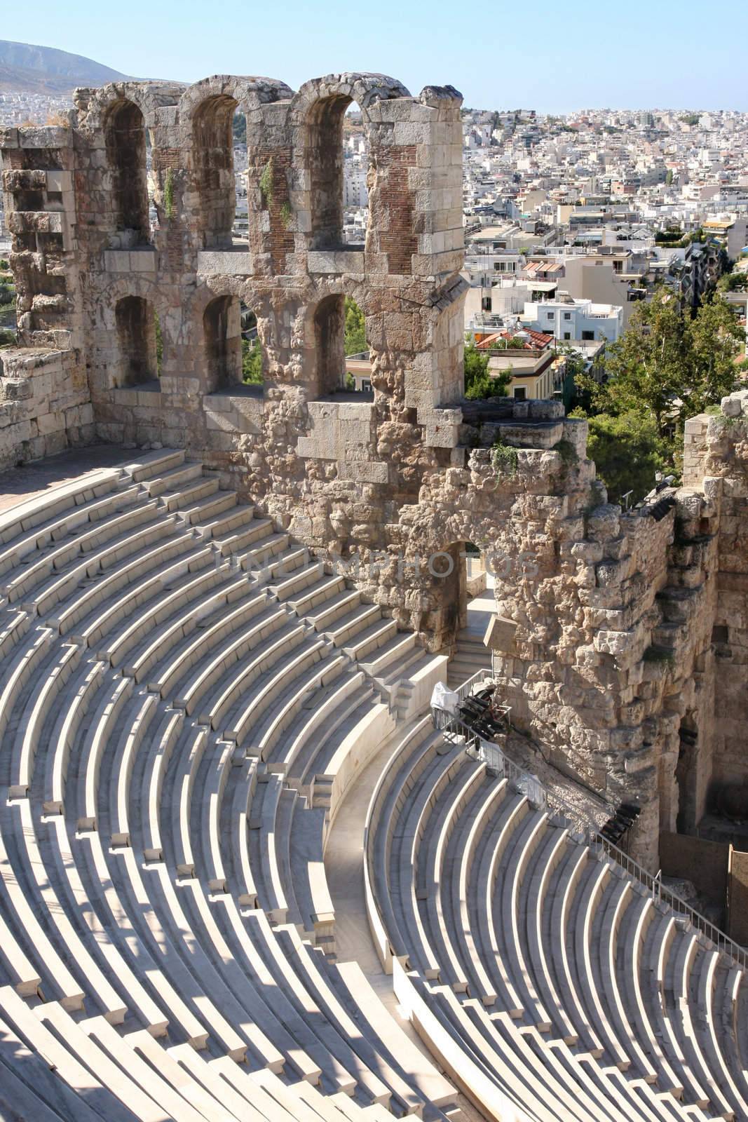 details of acropolis theater, Acropolis in Athens � Greece