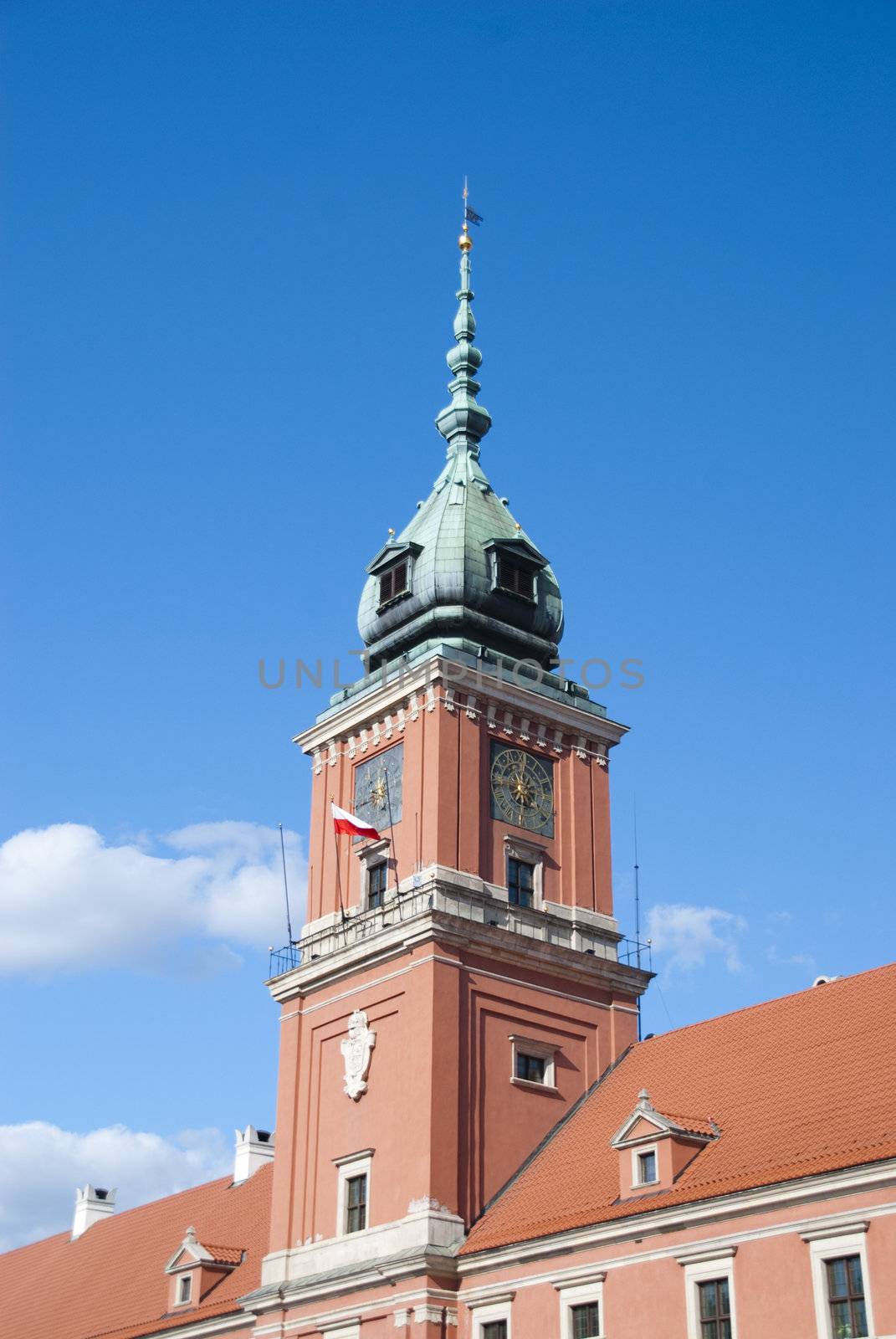 The clocktower of the Royal Palac by wojciechkozlowski