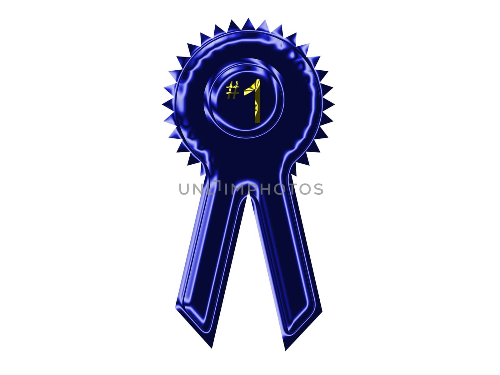 Recognition blue ribbon