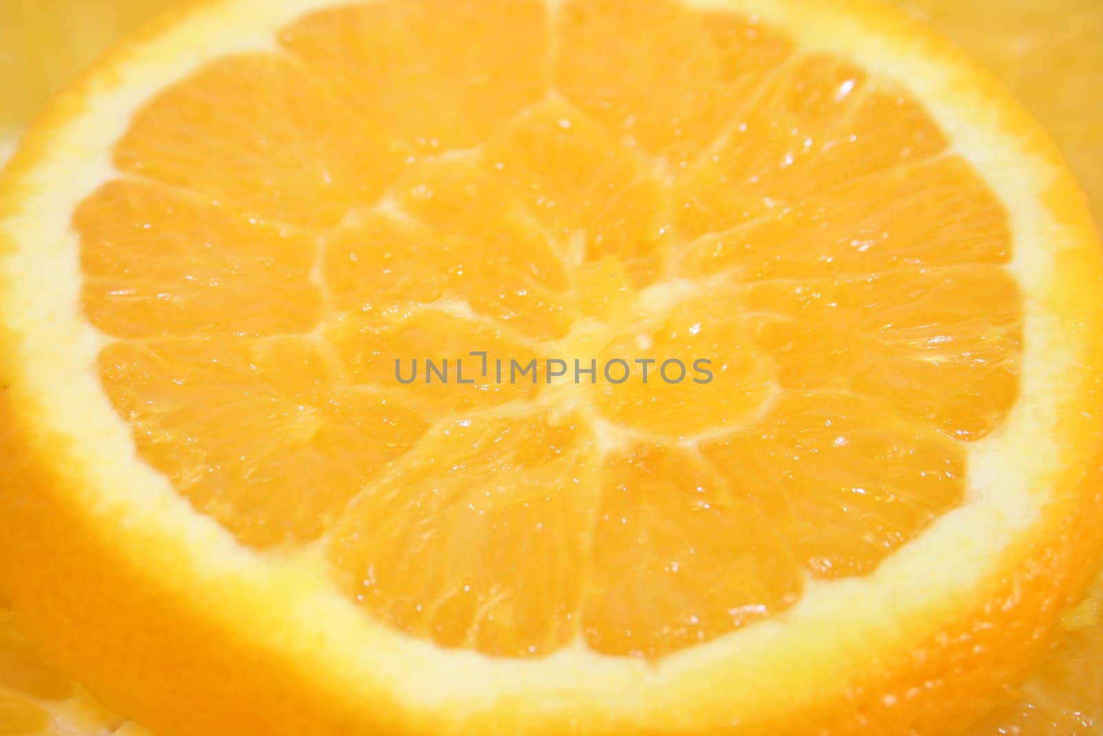 Close-up of a sliced orange