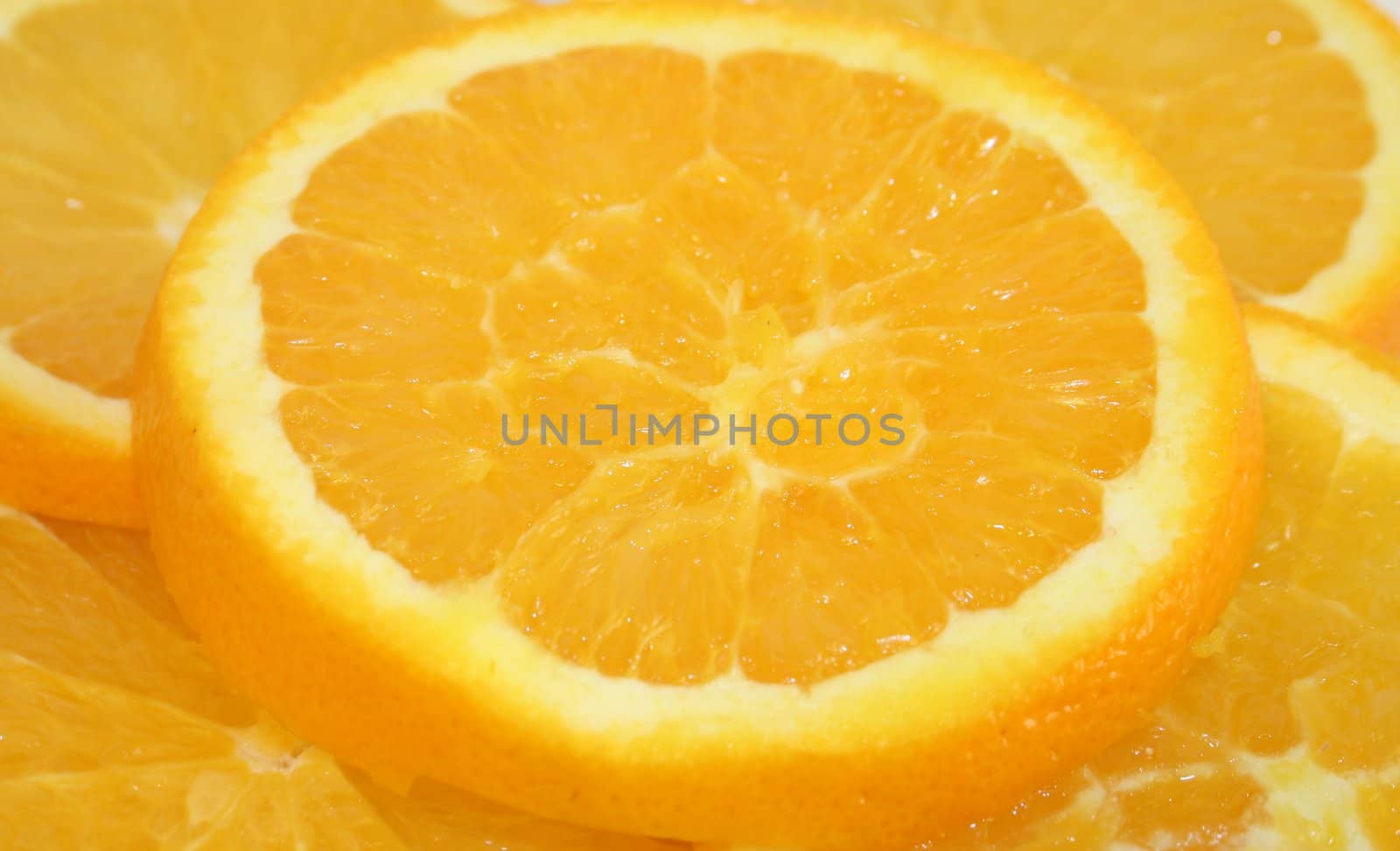 Close-up of a sliced orange