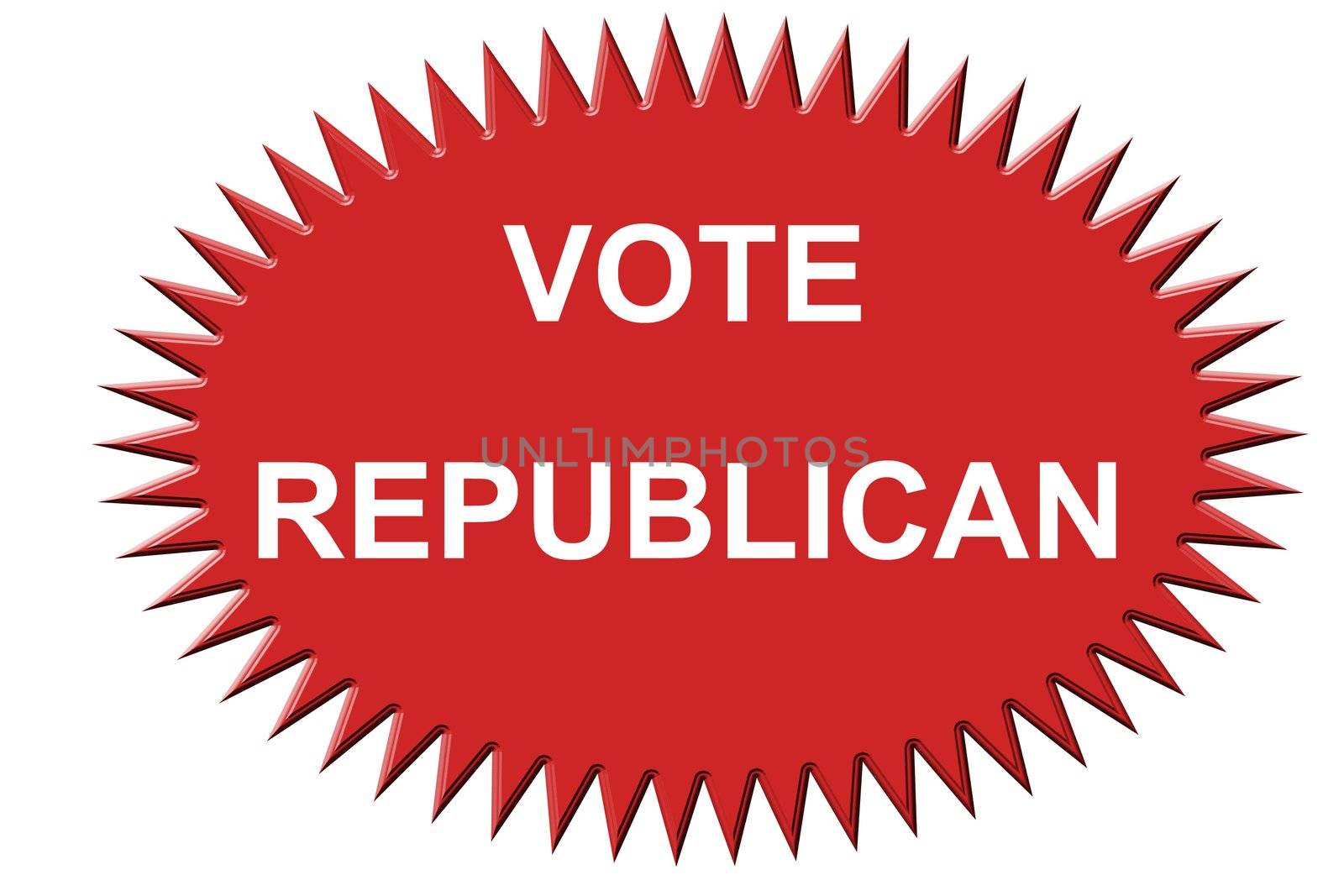 Vote Republican Sticker isolated on white background