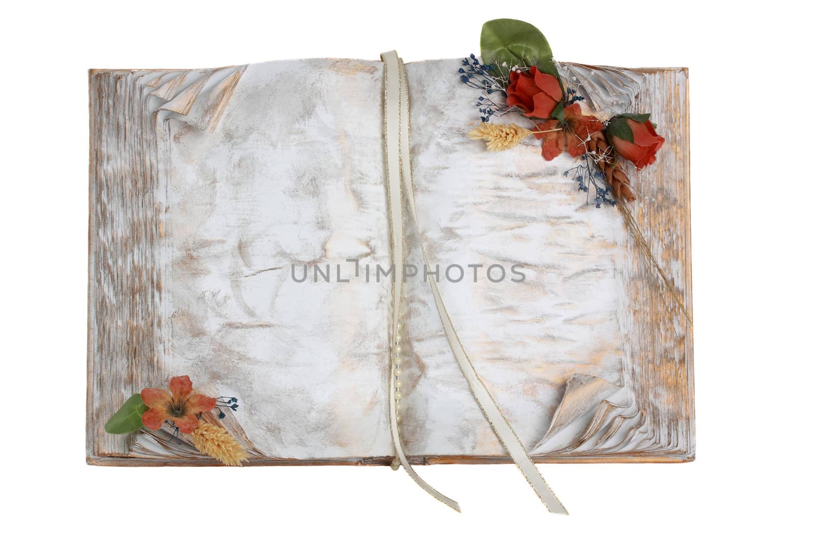 decorative book isolated on white background