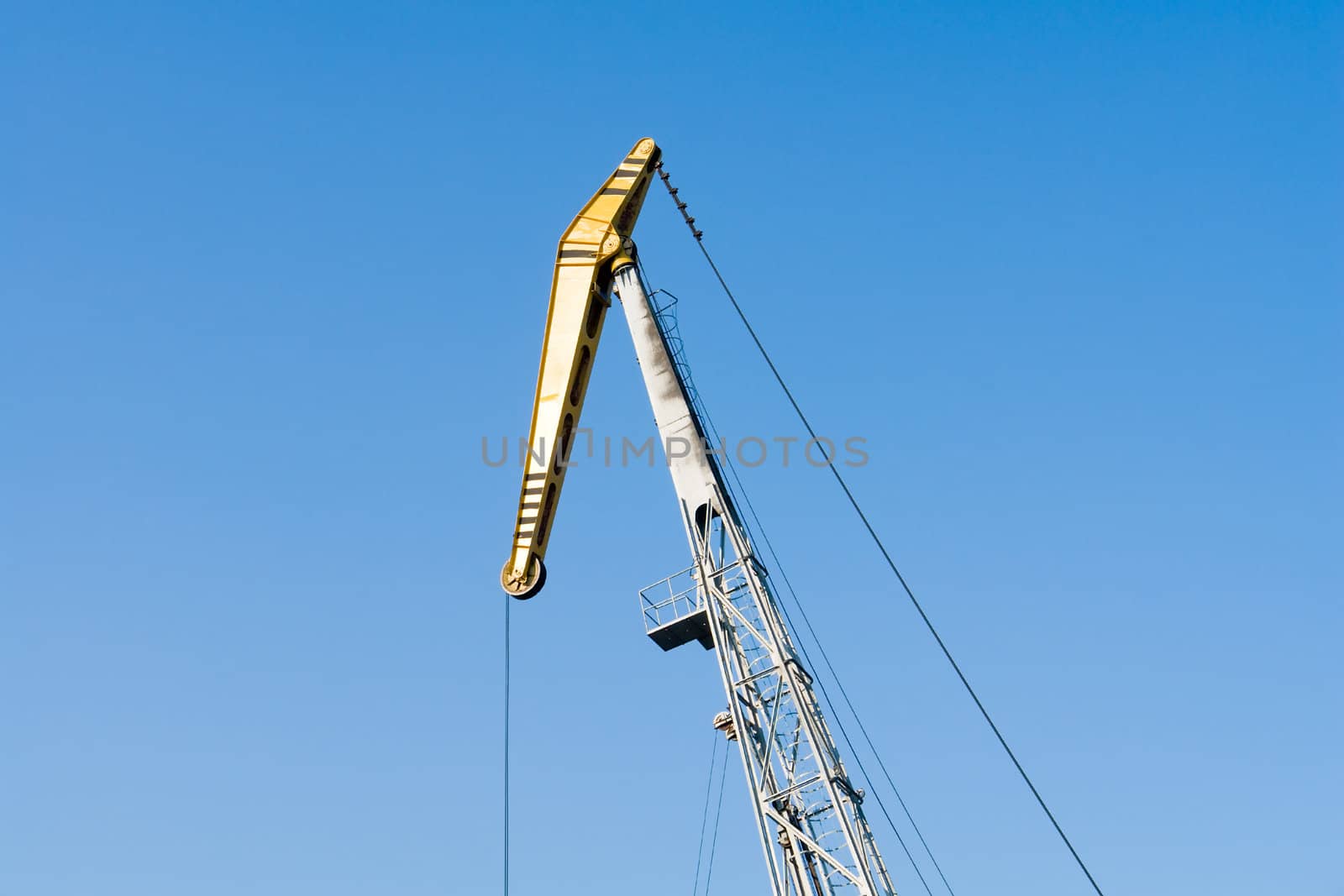 crane on background blue sky