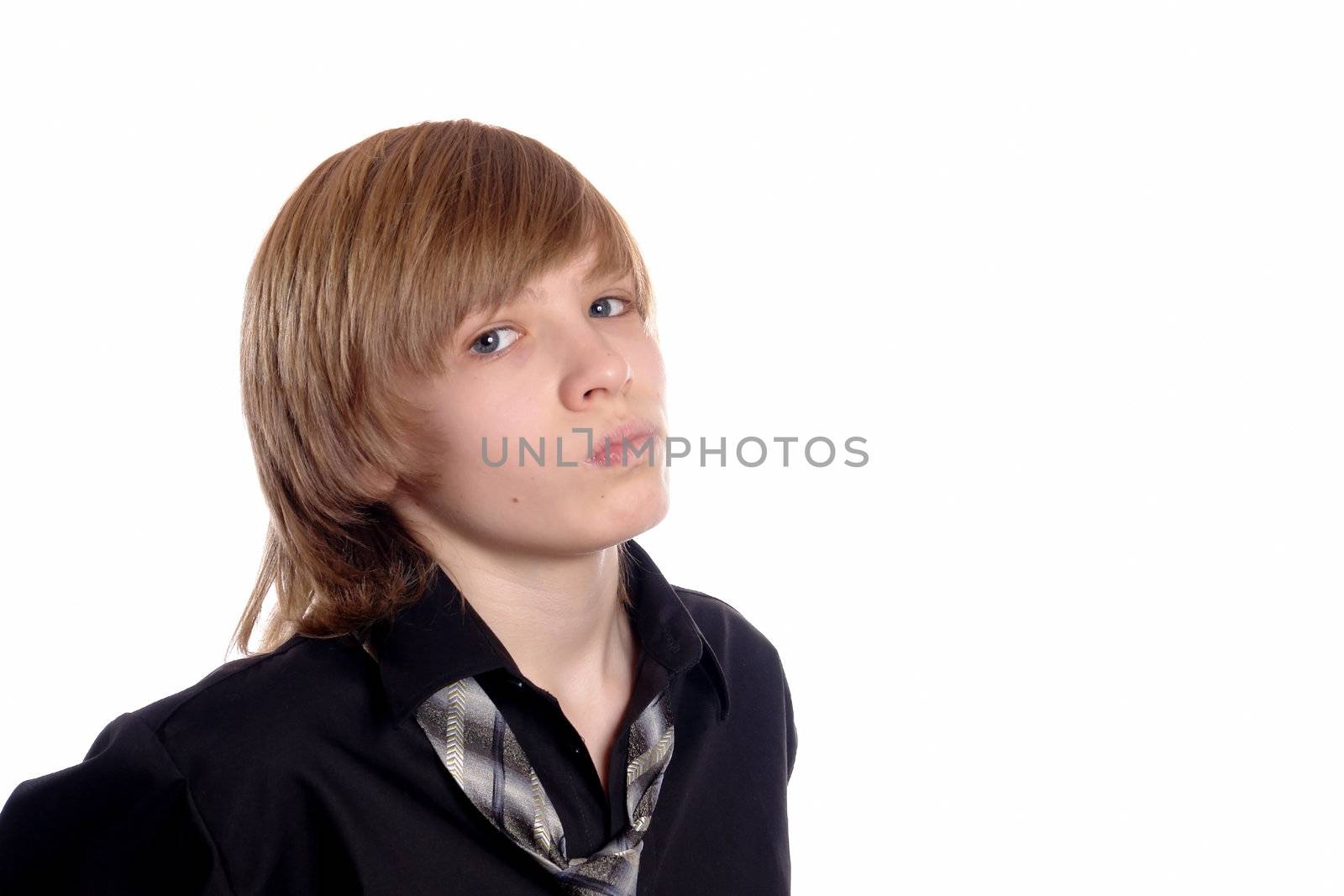 photography of the teenager isolated on white background                                