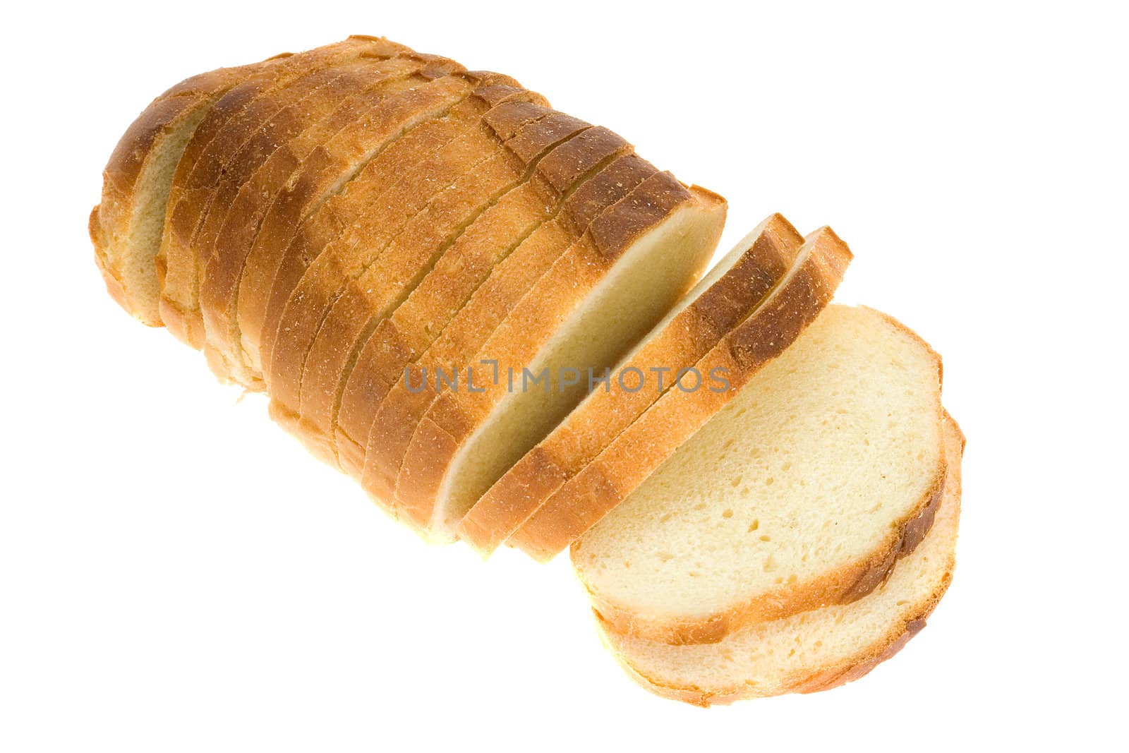 long loaf isolated on white background