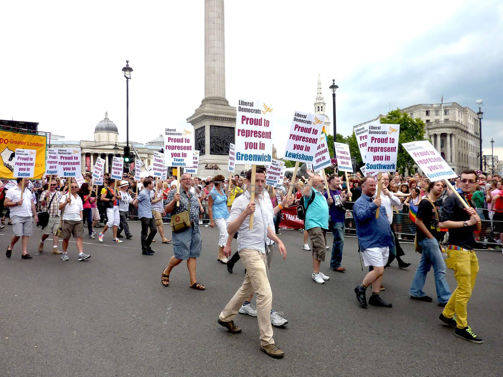 Gay Pride 2011 In Trafalgar Square London 2 July 2011  by harveysart