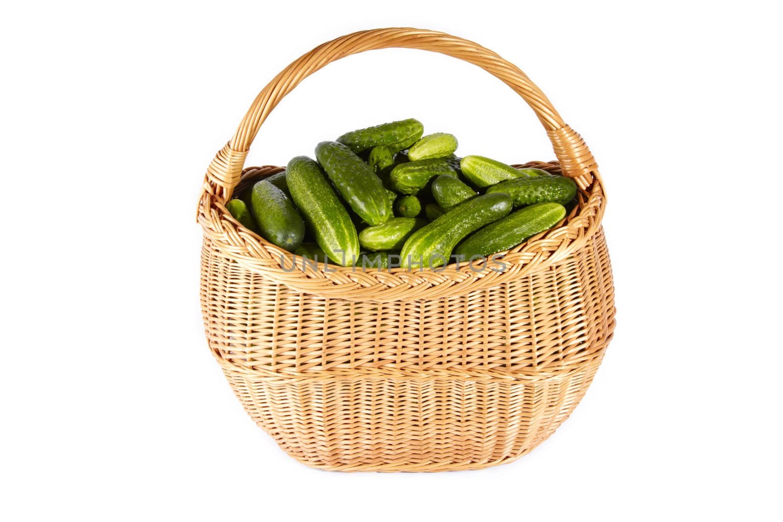 Cucumber on basket by Nikonas