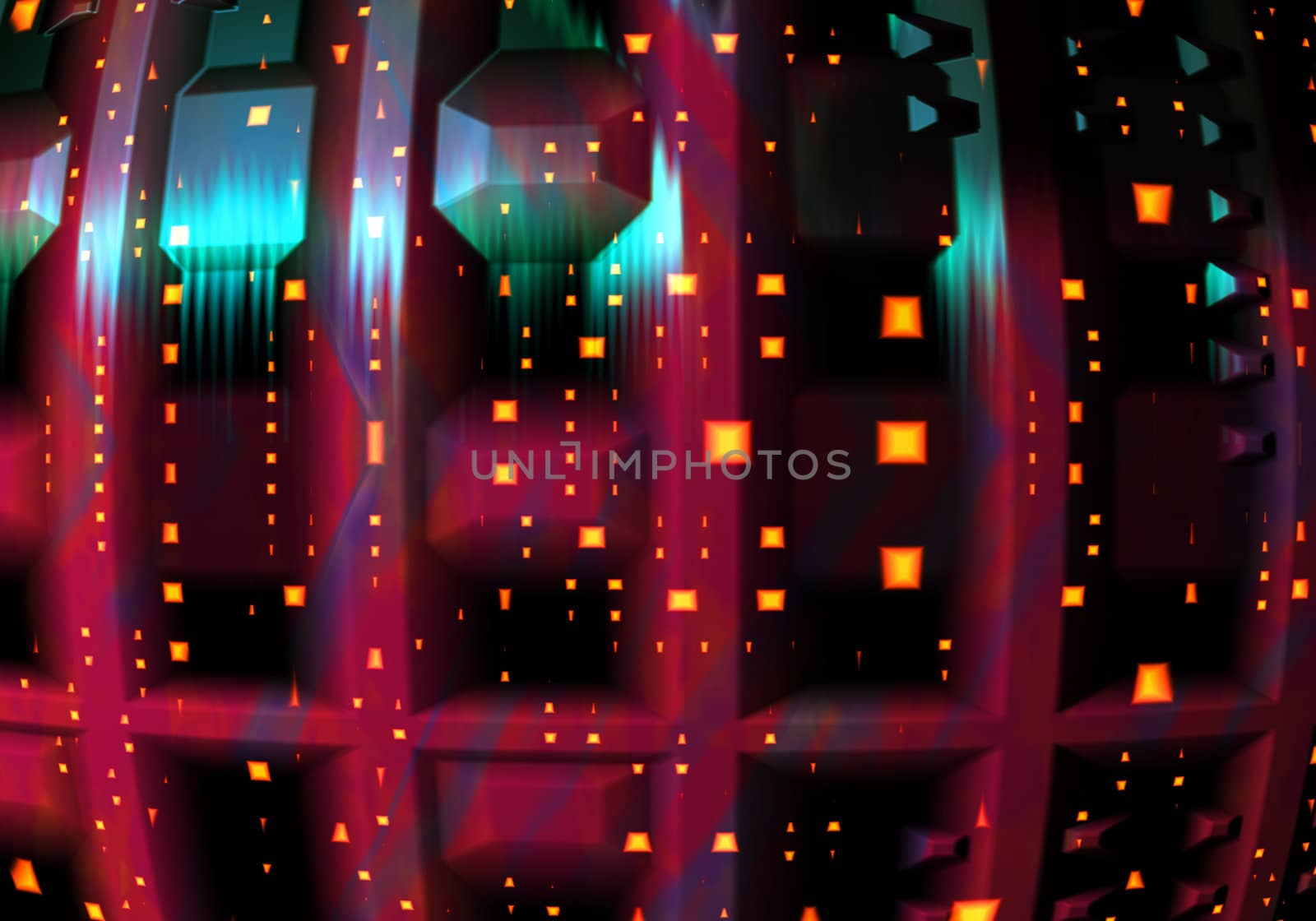 abstract fantastic image of the computer background with illuminated buttons