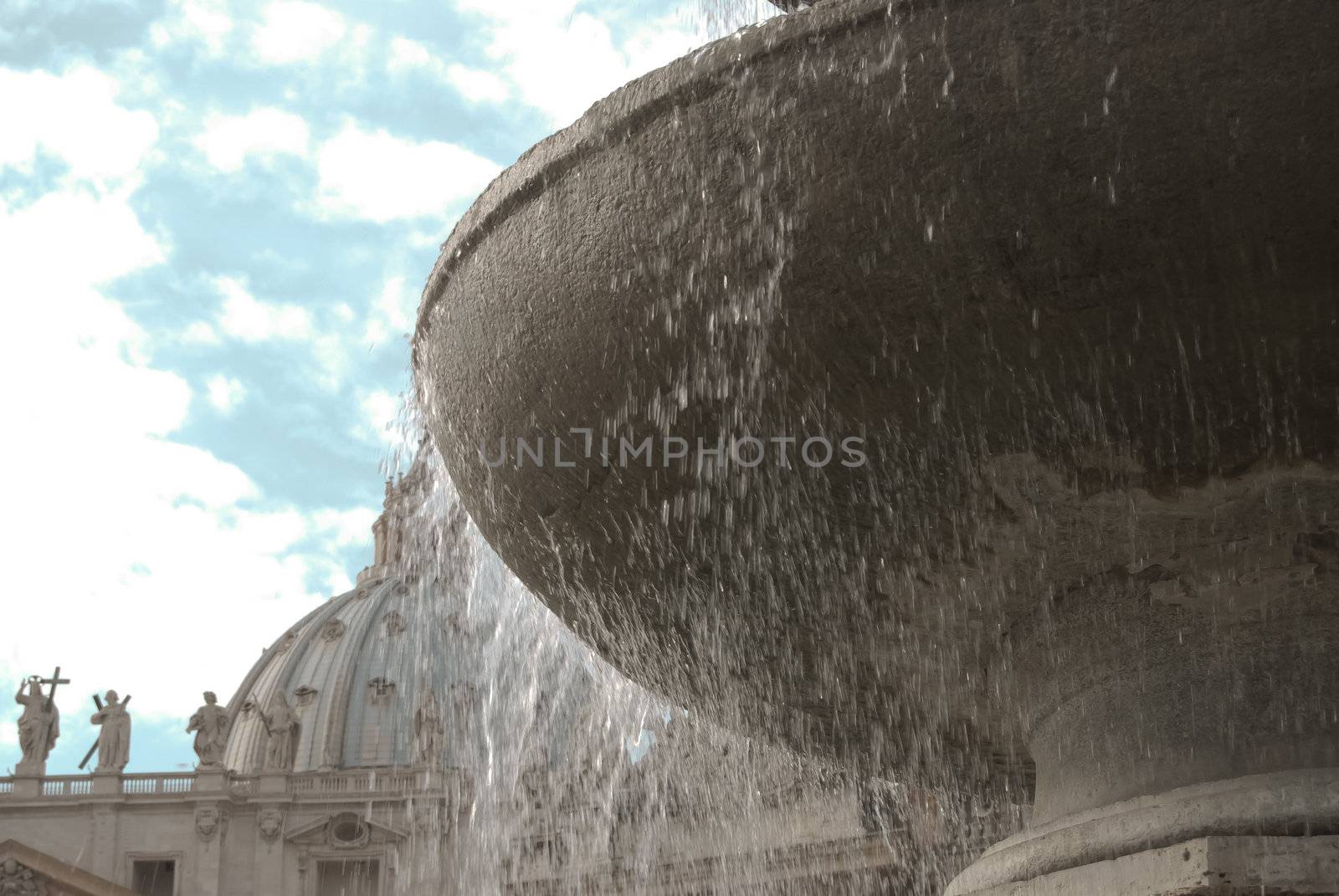 Rome. Particular view of the Basilica of St Peter