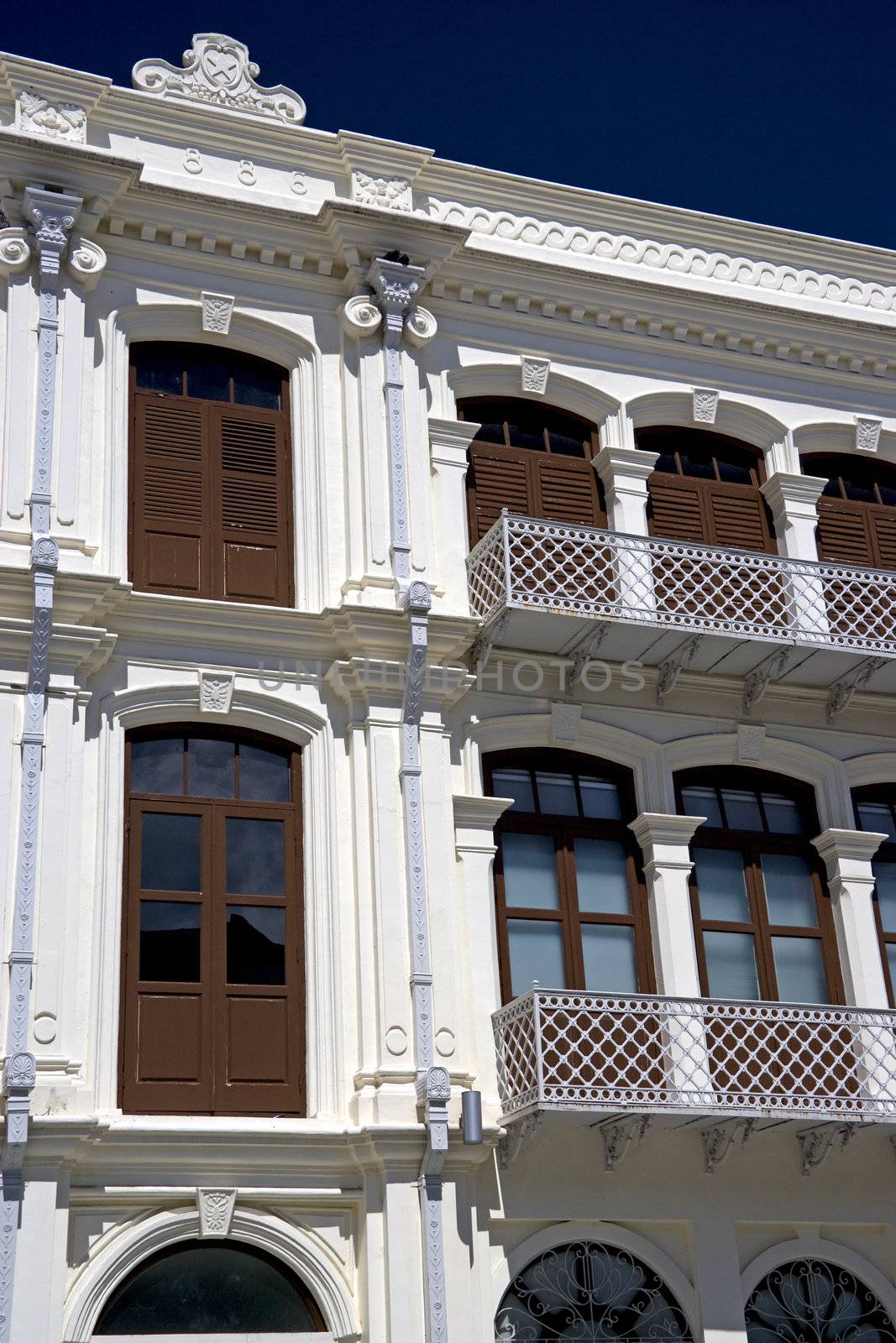 Old building located at UNESCO's World Heritage site of Georgetown, Penang, Malaysia.