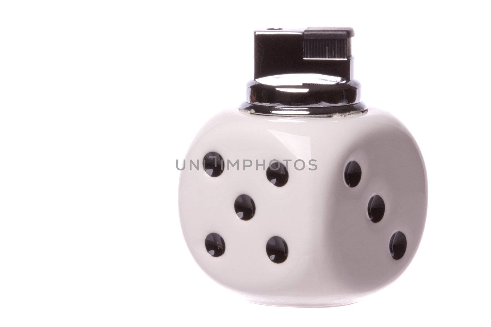 Isolated image of a die lighter.