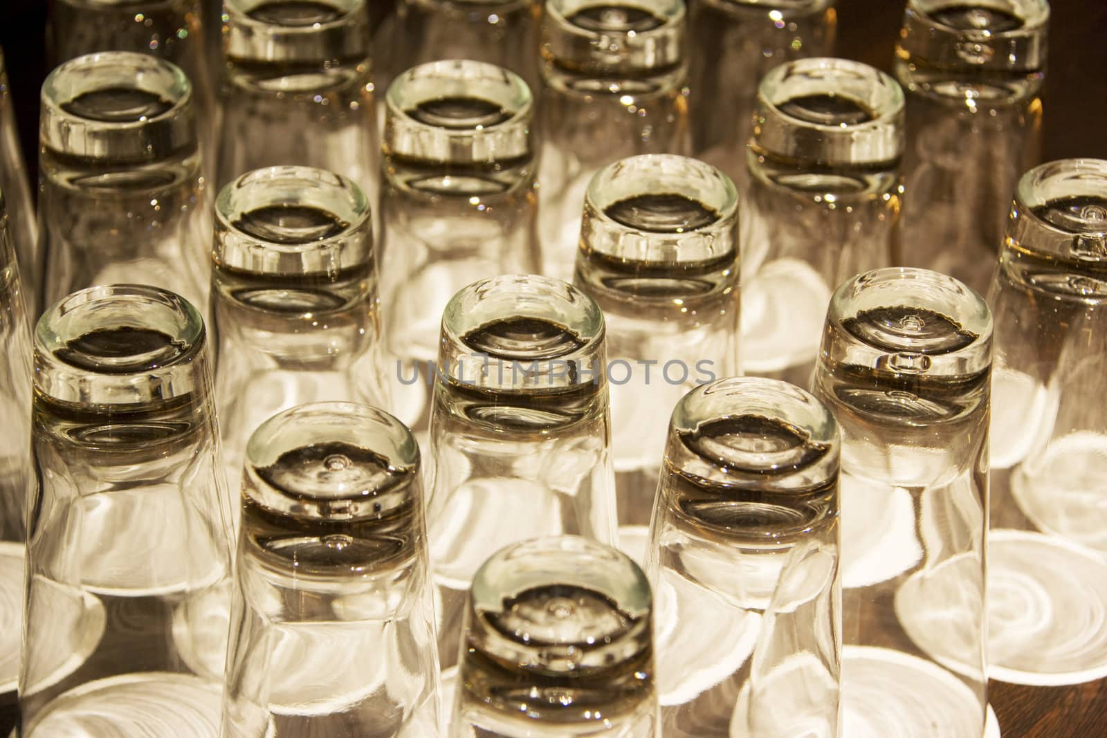 Image of arranged drinking glasses.

