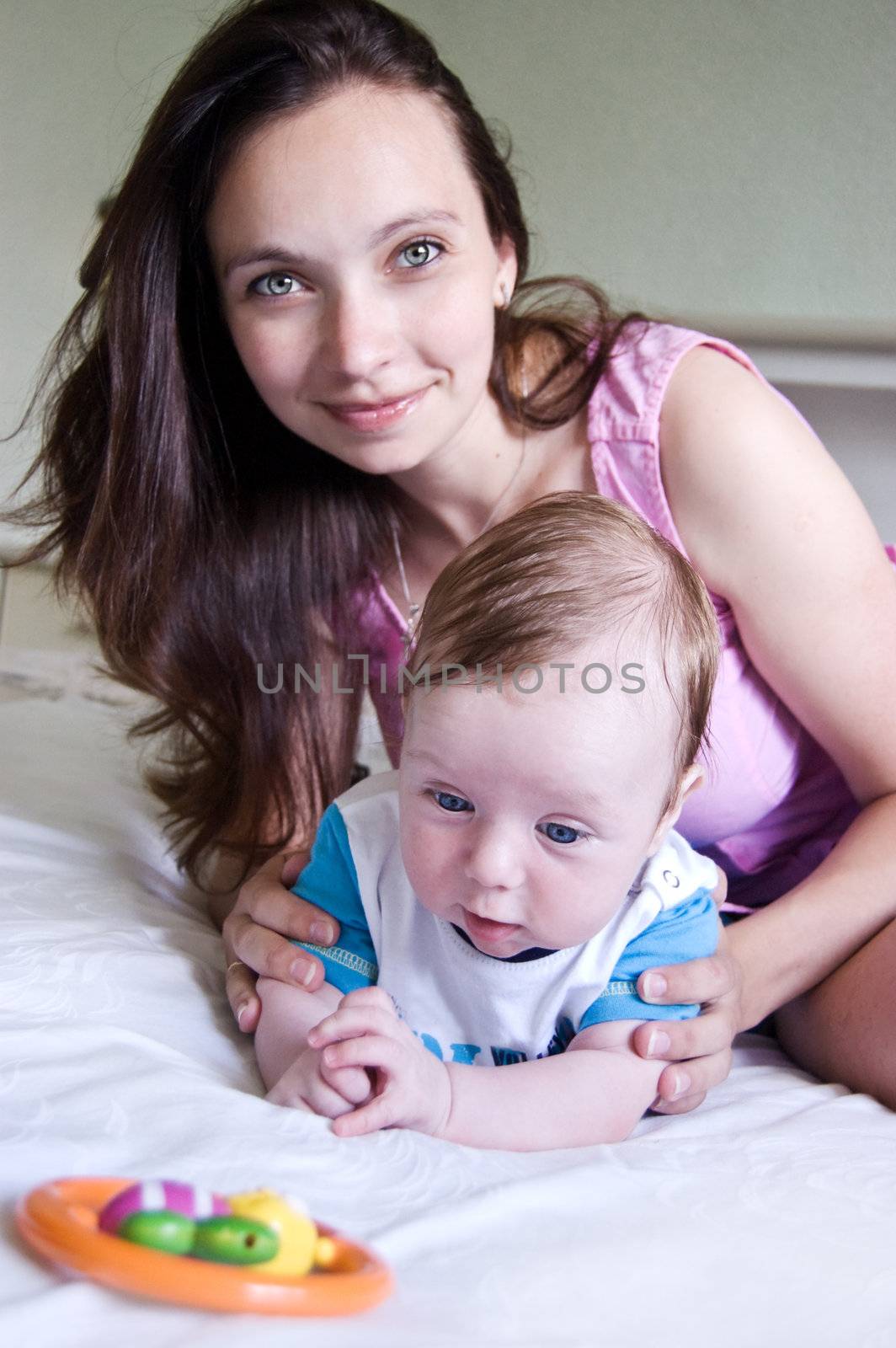 Mother and adorable baby boy by Angel_a