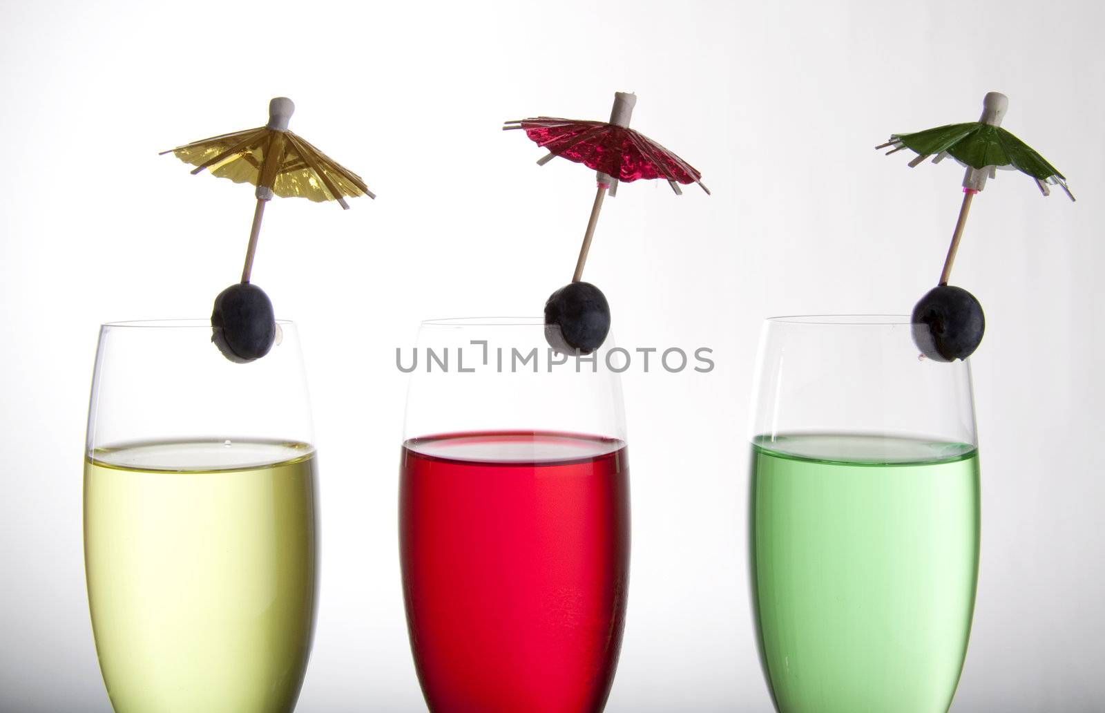 Drinks and umbrellas by kaferphoto