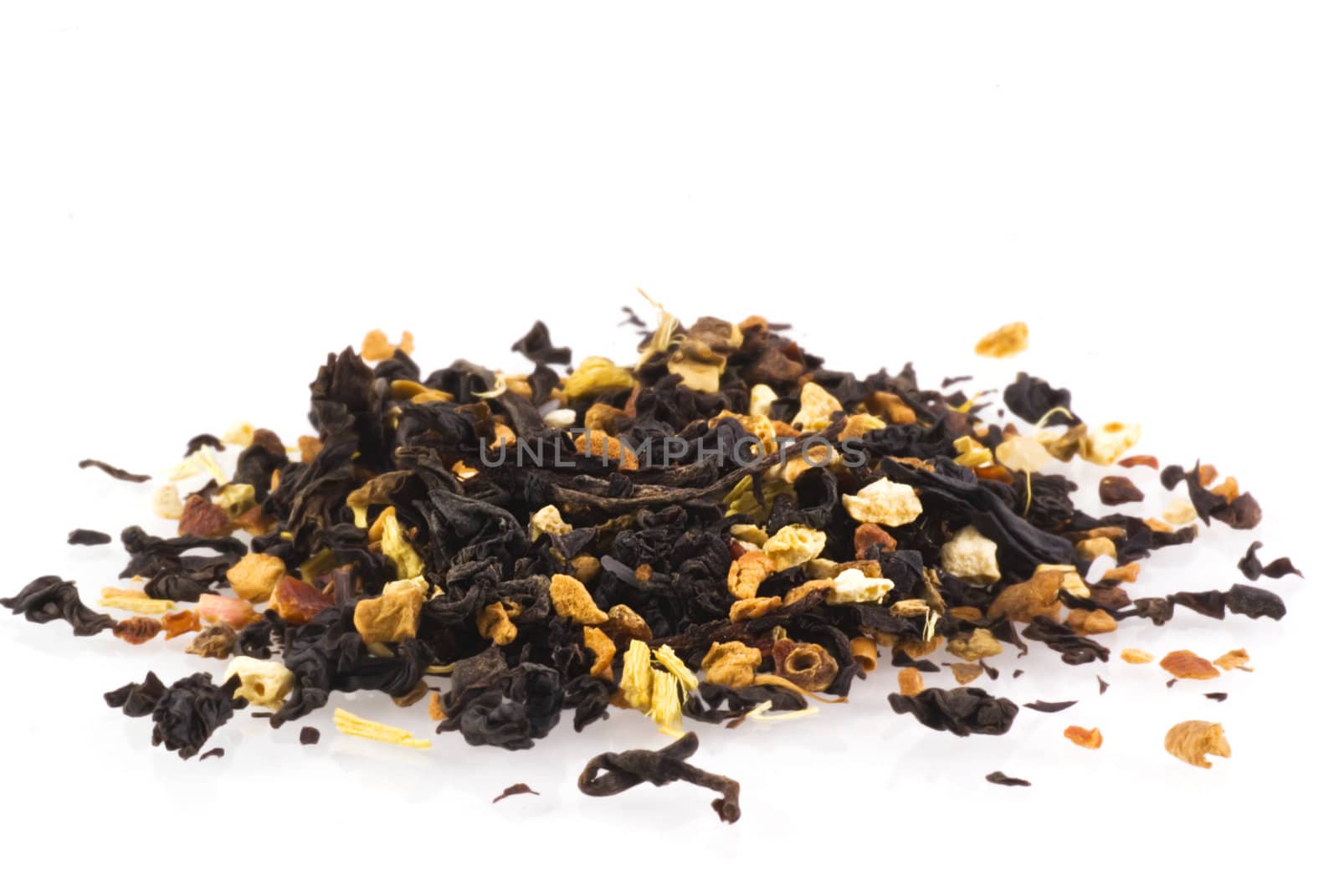 Fruit tea isolated on a white background.