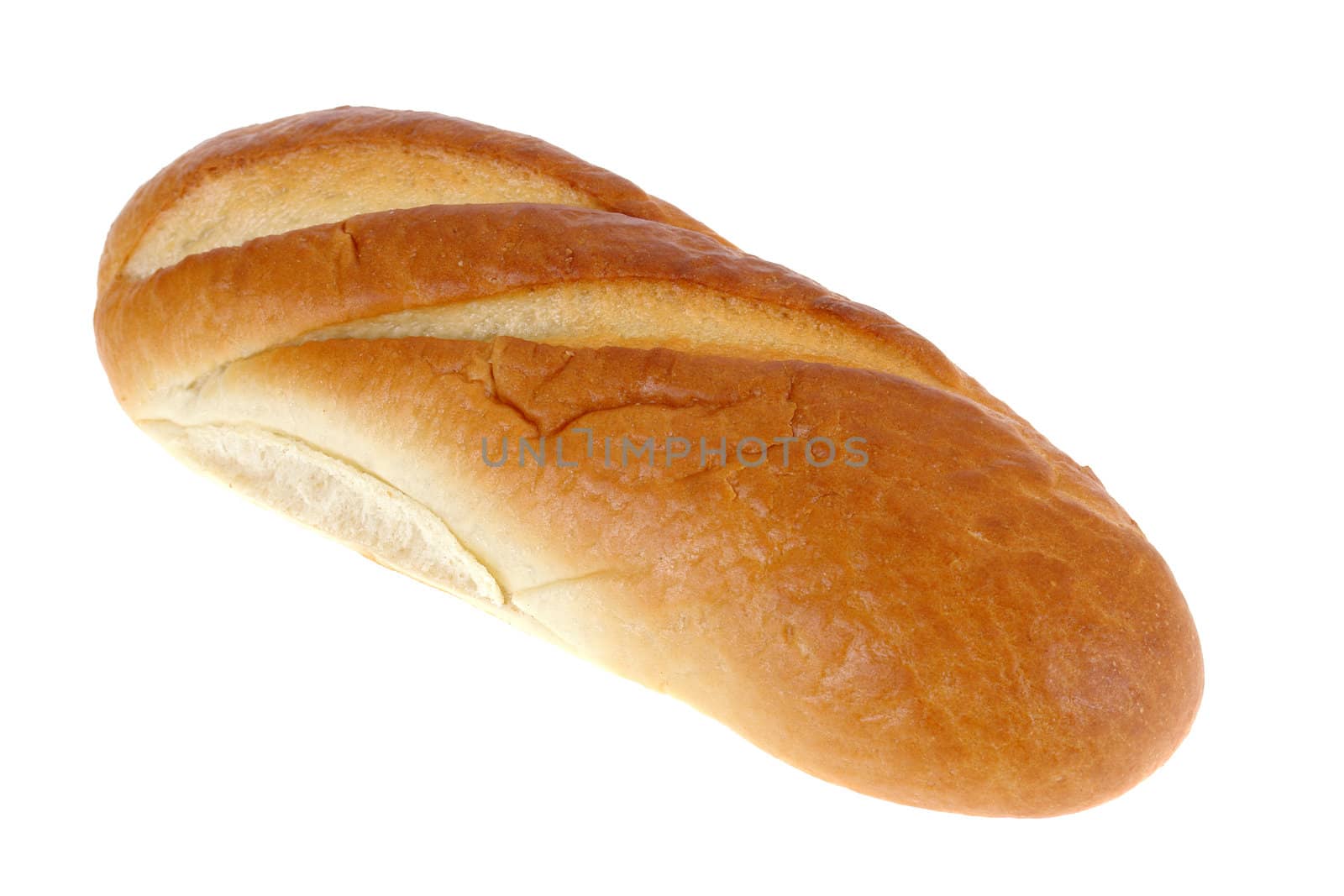 long loaf isolated on white background                               
