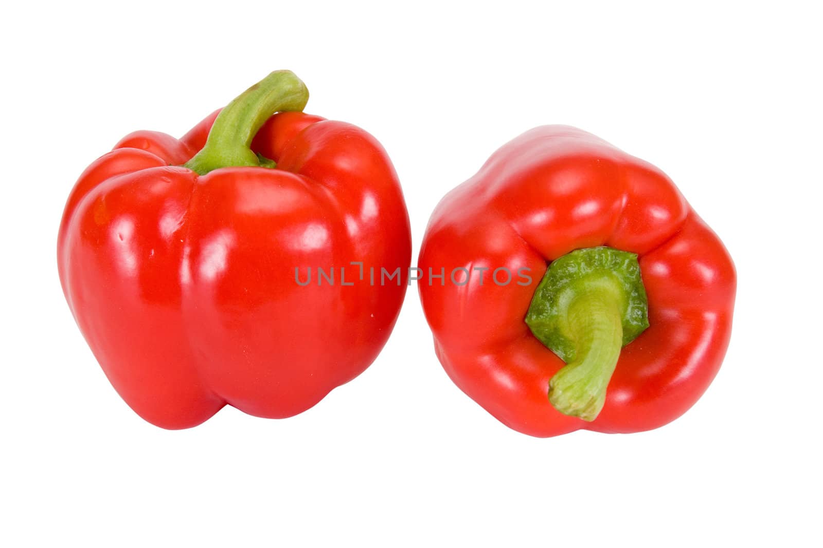  paprika isolated on white background