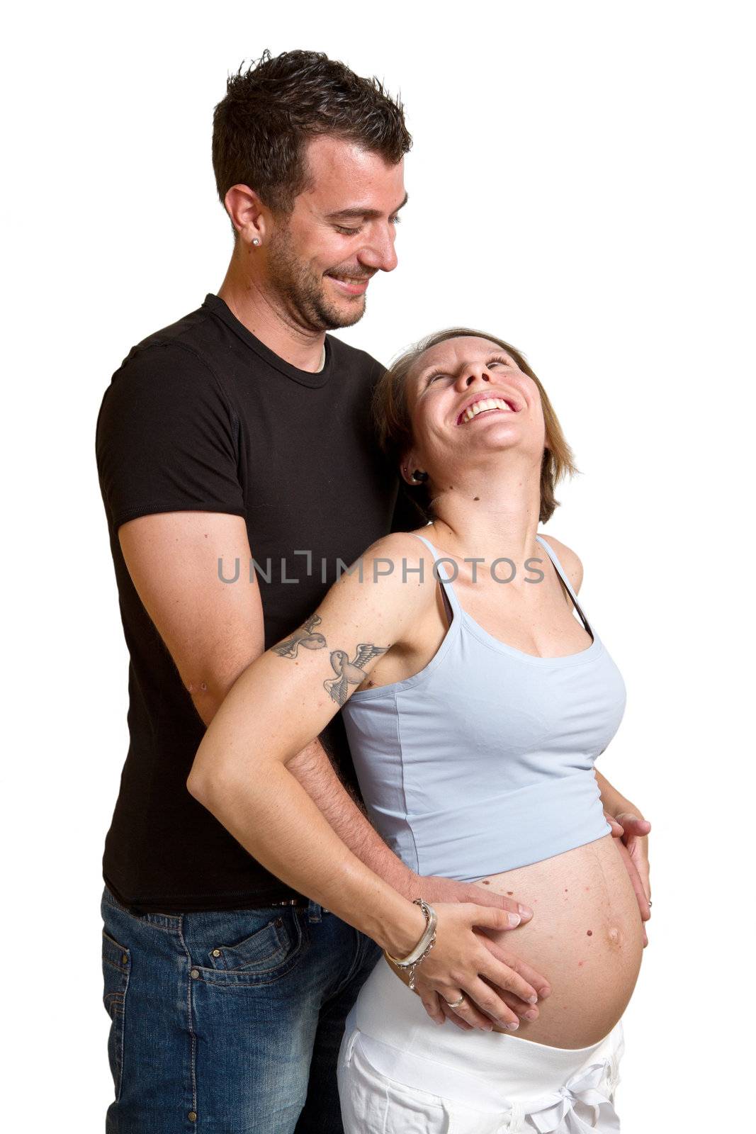 Happy young couple expecting a new baby