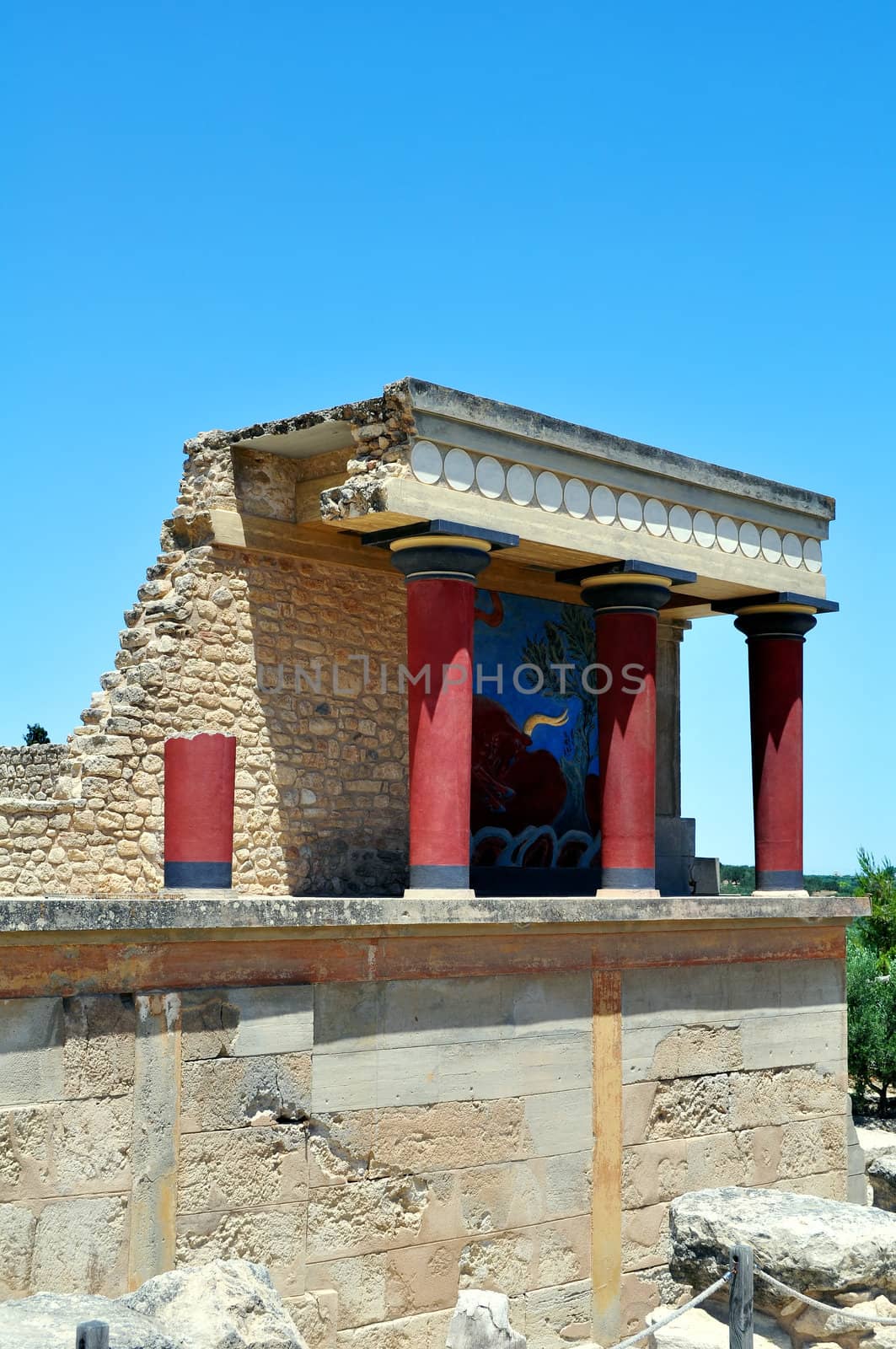 Ancient ruins: Knossos Palace in Crete, Greece