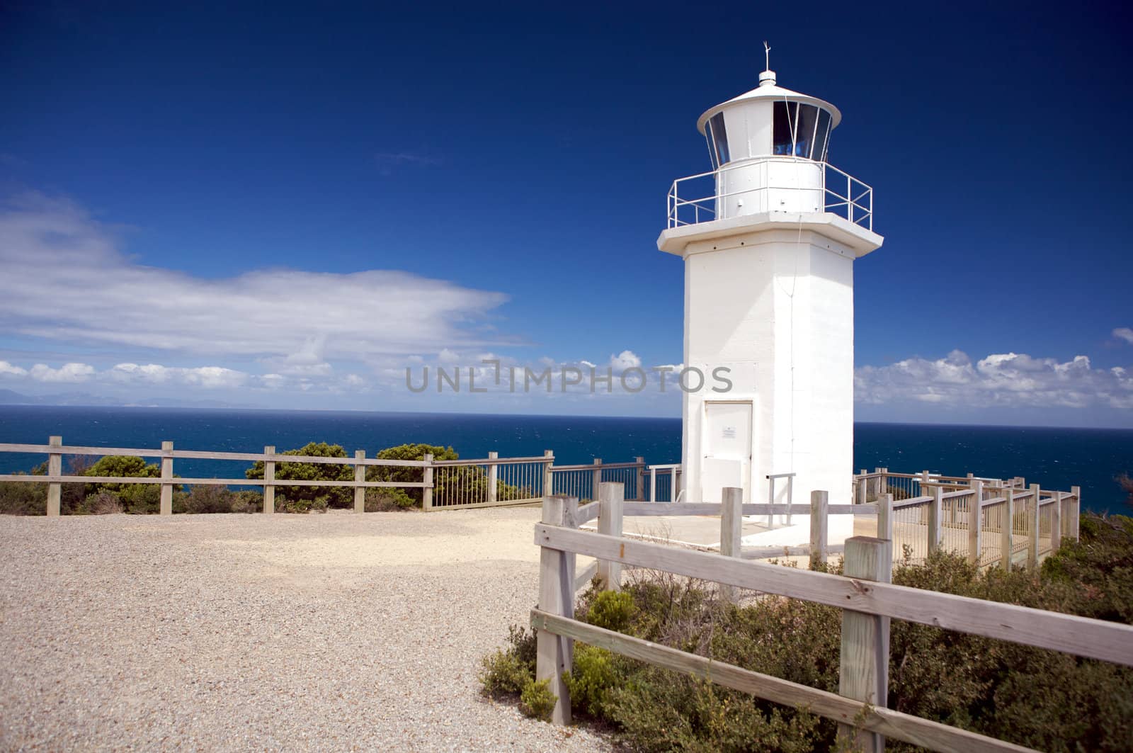 Cape Liptrap lighthouse over looking the sea in Victoria, Australia