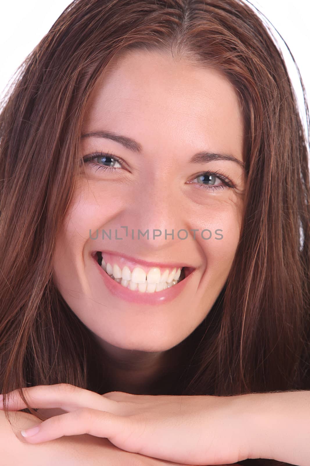 beautiful young a woman in close up