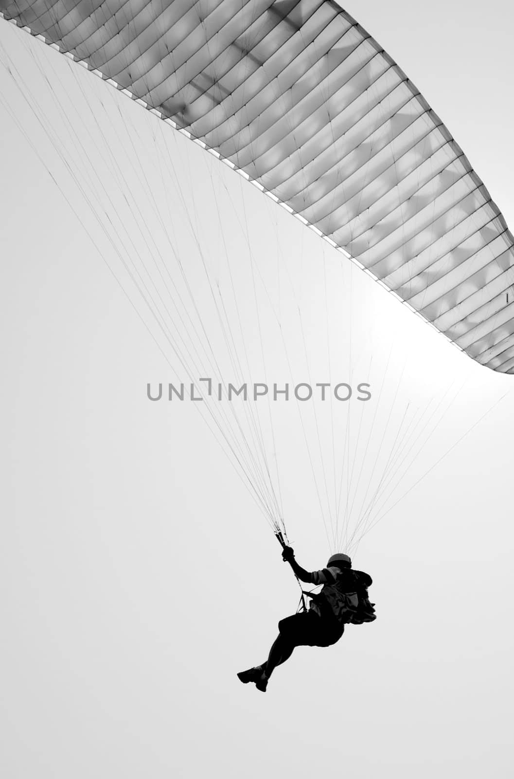 Silhouette of a paraglider