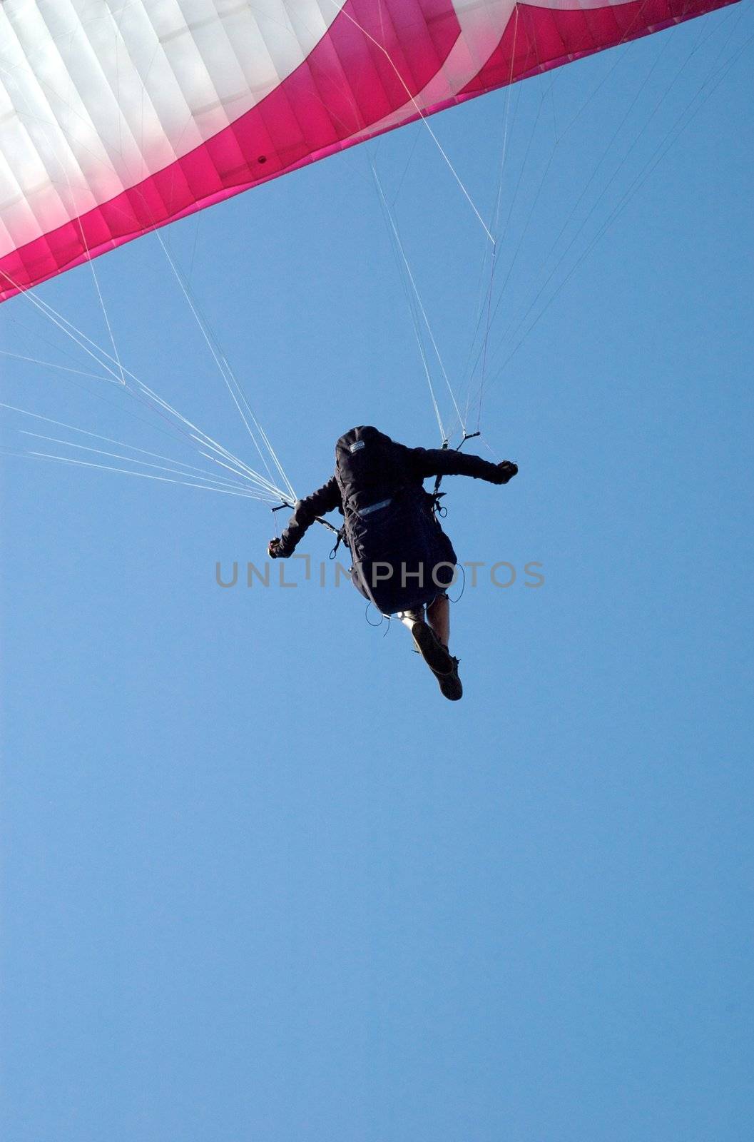 Silhouette of a paraglider