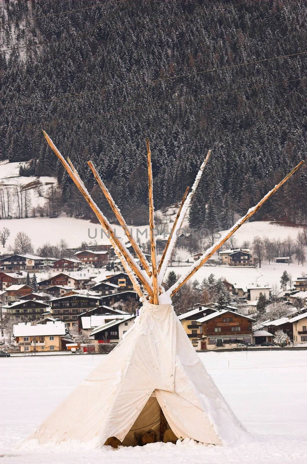 Skiing area in Soell (Austria)