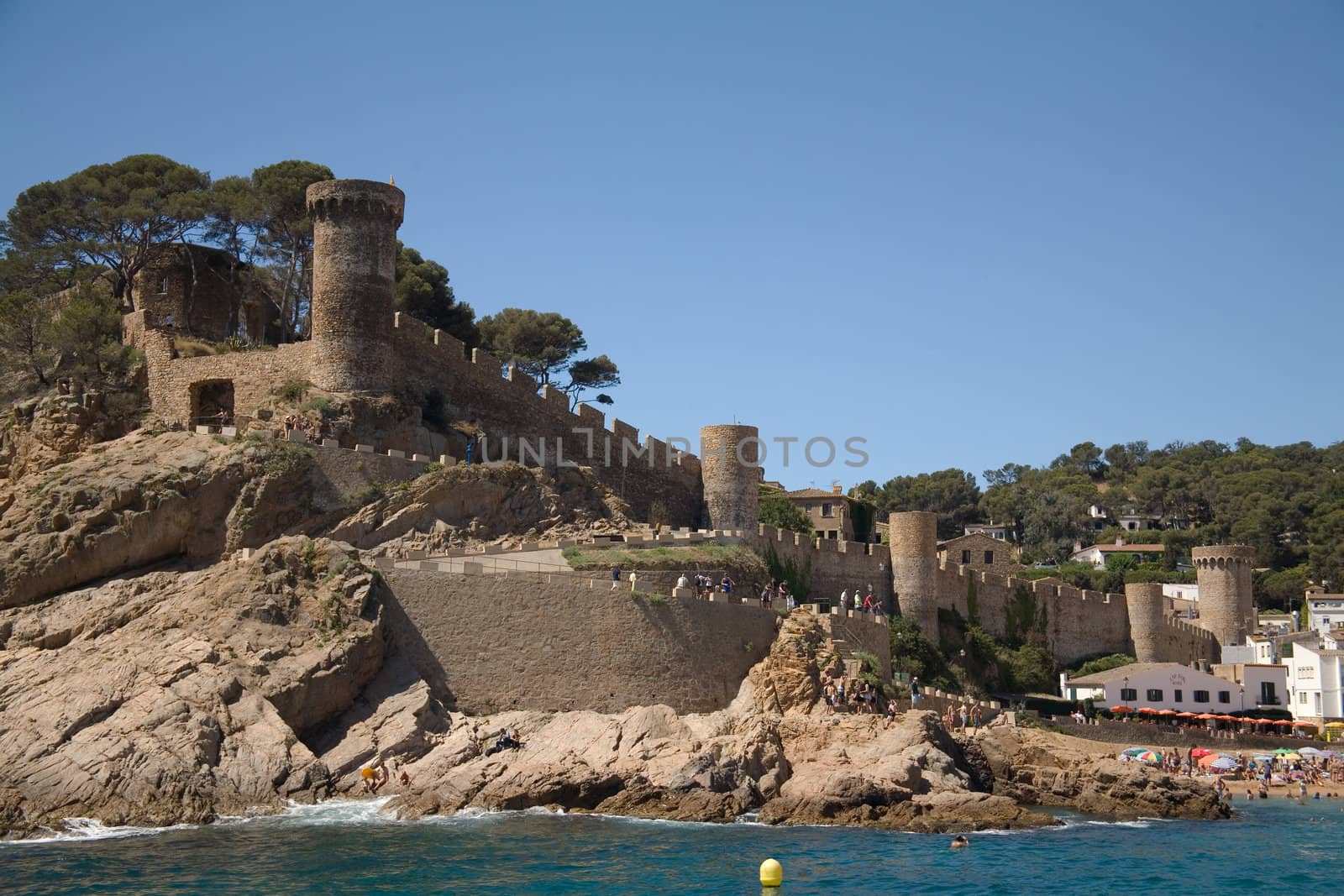 Castle on Tossa del Mar, a touristical beach on the Costa Brava (Spain)
