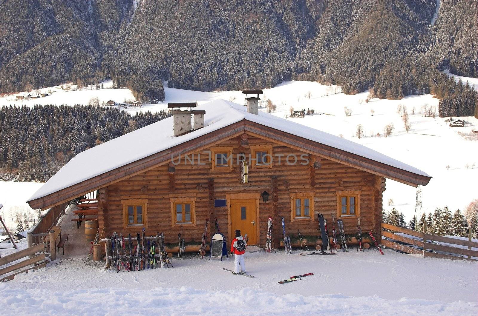 Skiing area in Soell (Austria)