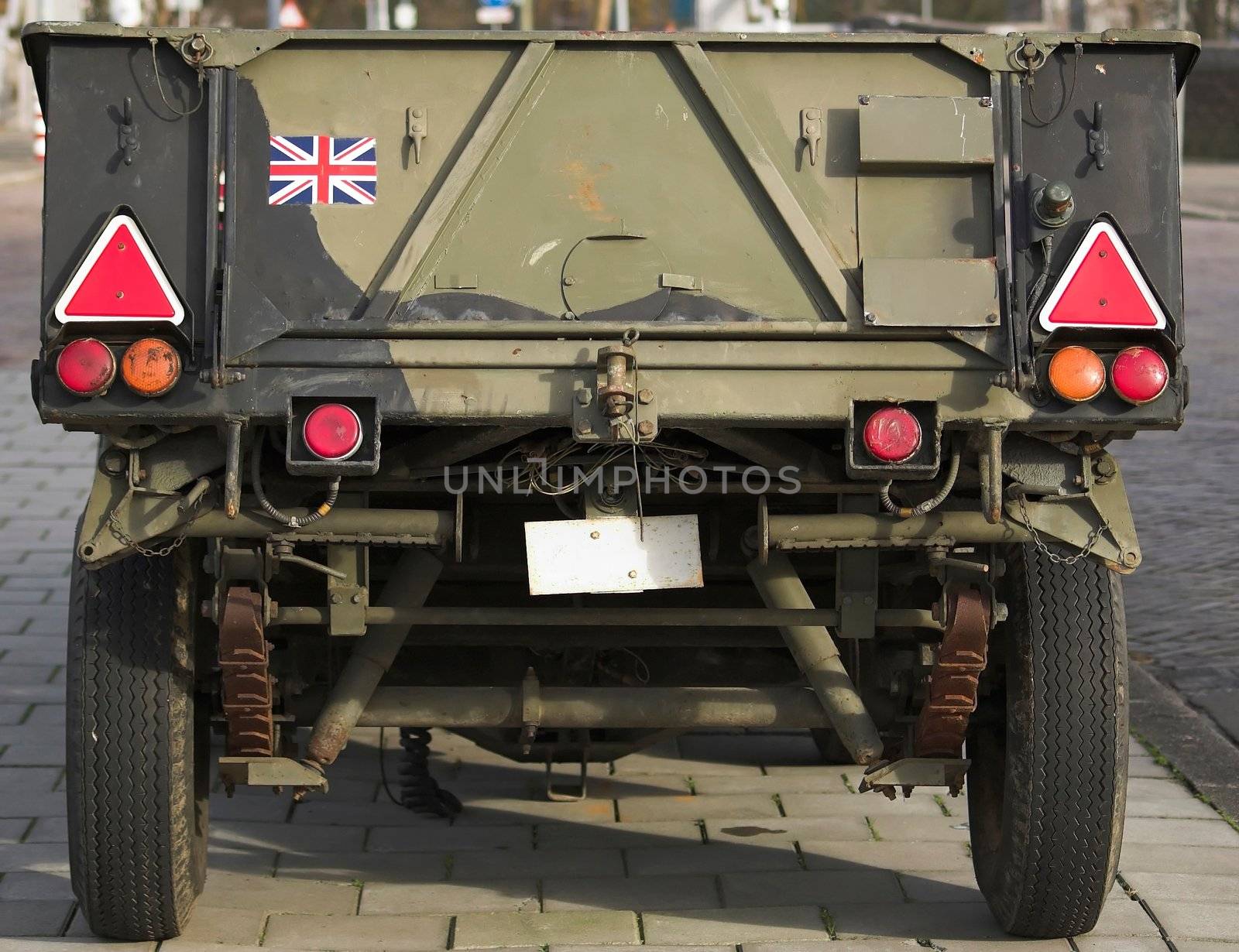 British military trailer - detail