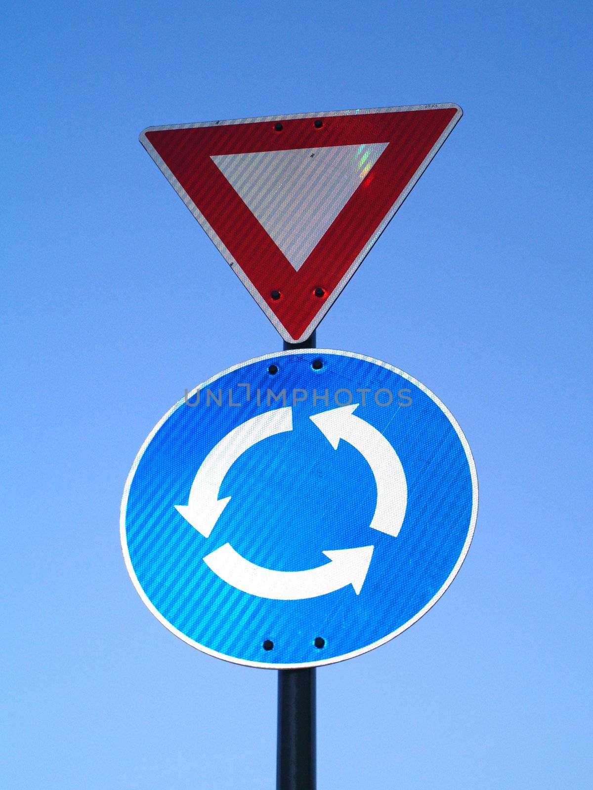 round-about sign
