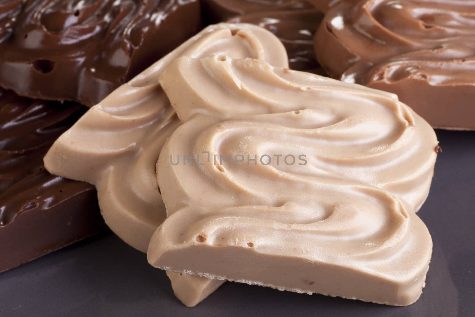Several pieces of fresh fudge candy