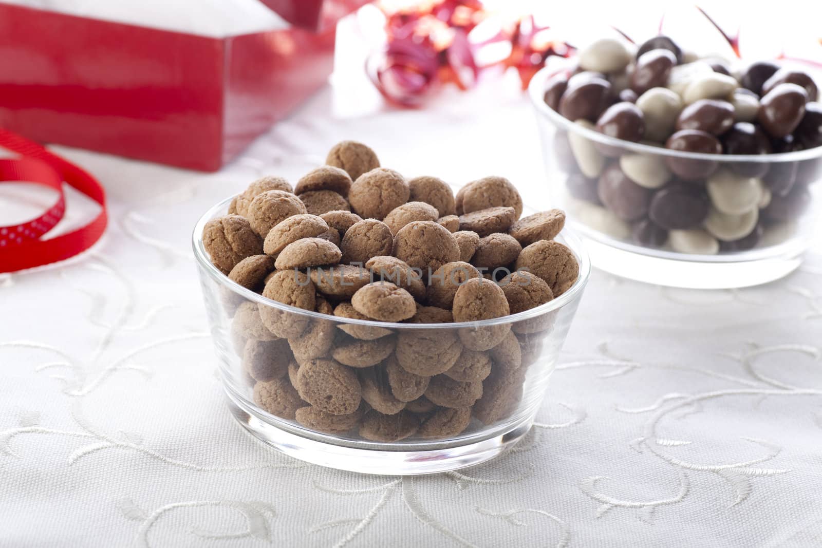 Mini spiced cookies eaten in Holland on the 5th of December to celebrate Sinterklaus.