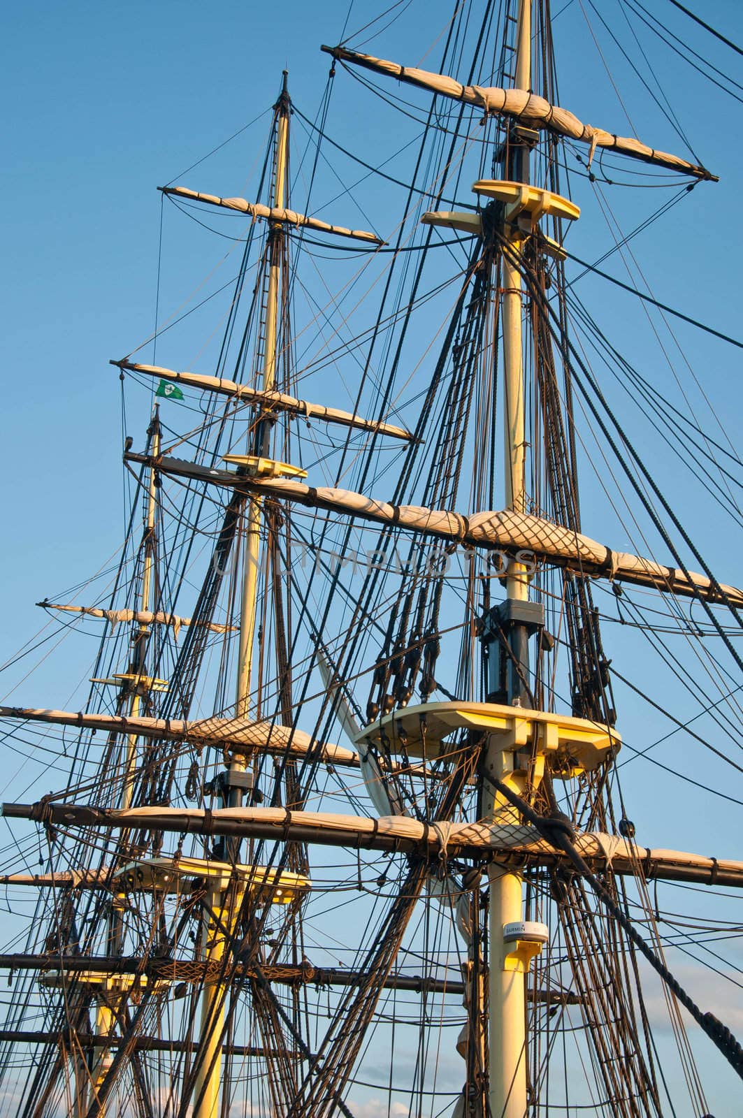 old galleon and old harbor in Salem massachusets Usa