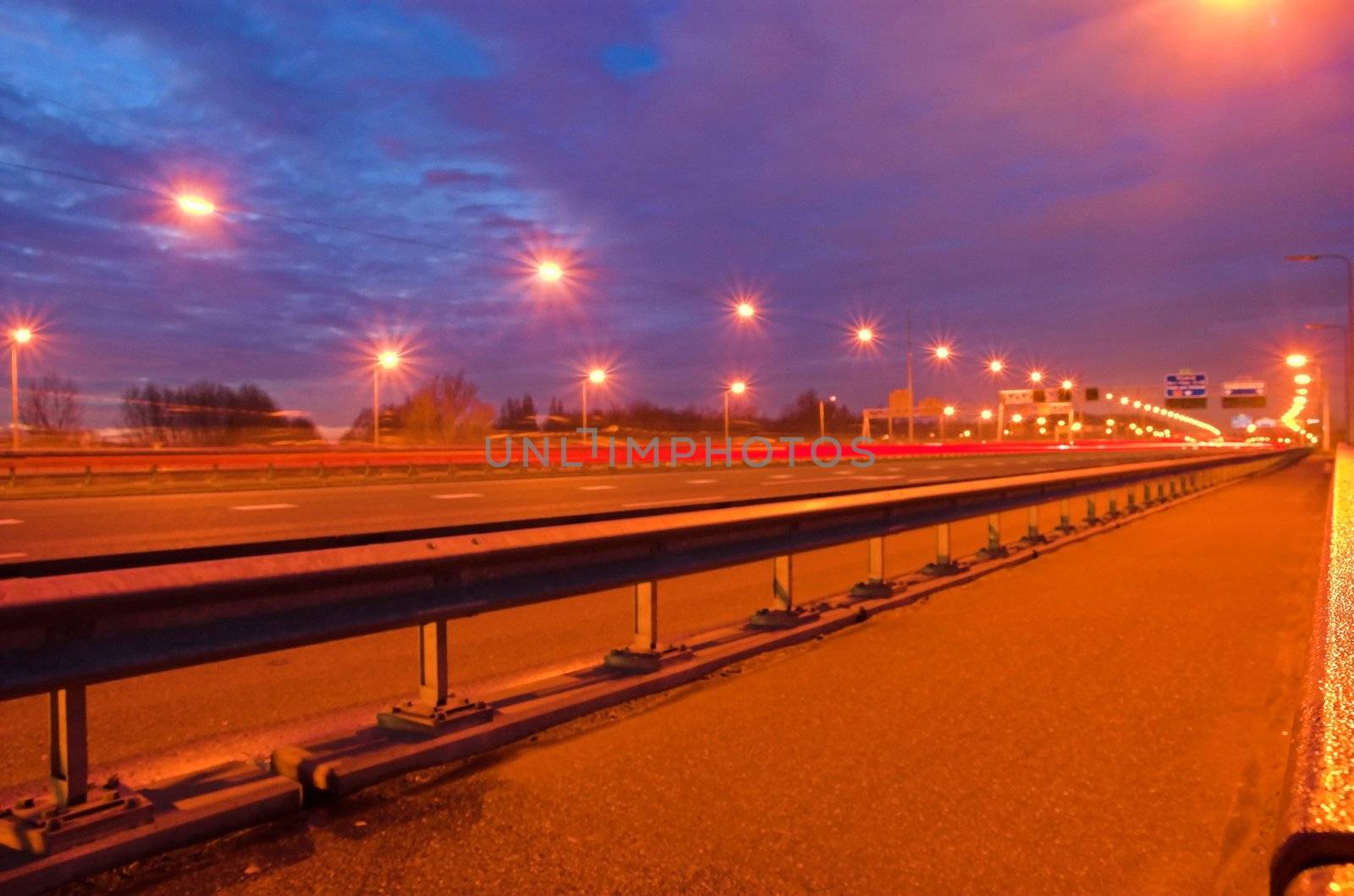 Highway at night