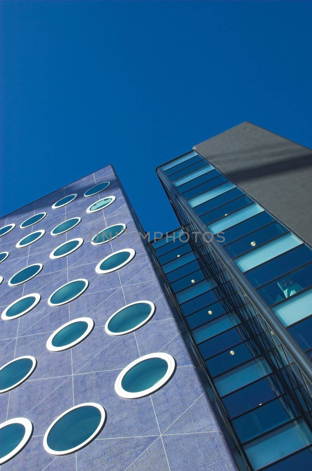 Facade of a modern skyscraper in Holland