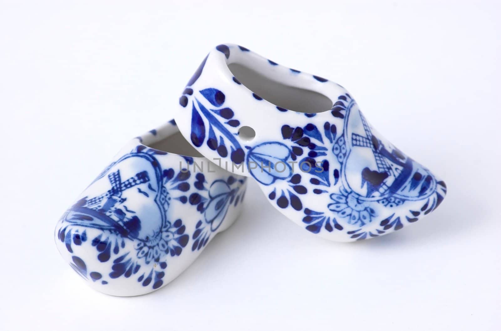 Set of Dutch porcelain clogs, traditional souvenir from Holland