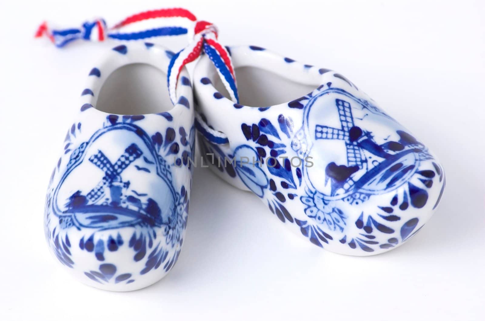 Set of Dutch porcelain clogs, traditional souvenir from Holland