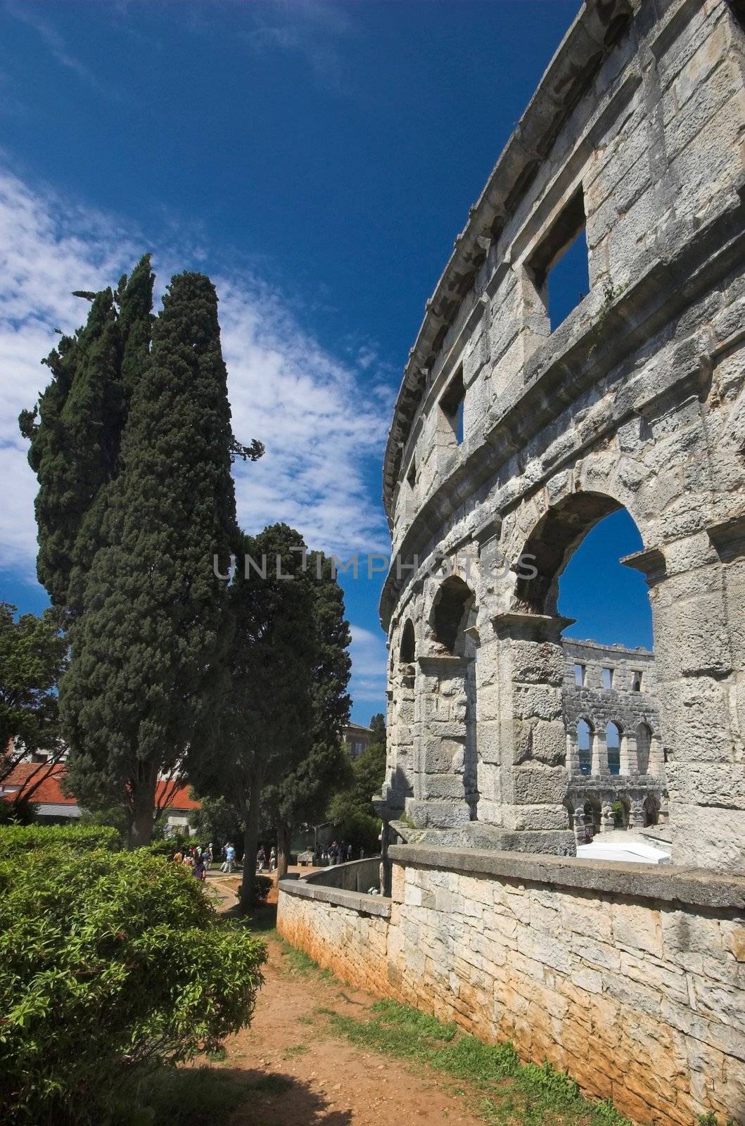 Roman arena in Pula, capital of Istria (Croatia)