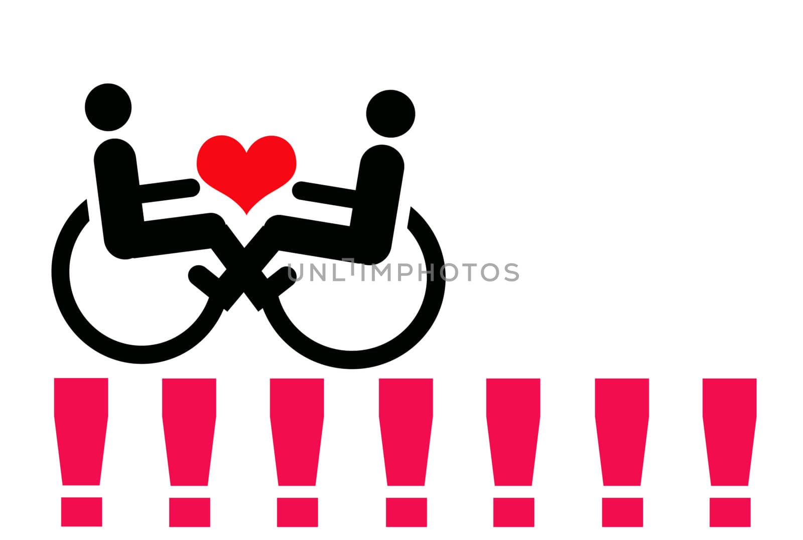 abstract creative symbolic image of relations between disabled persons and their protection
