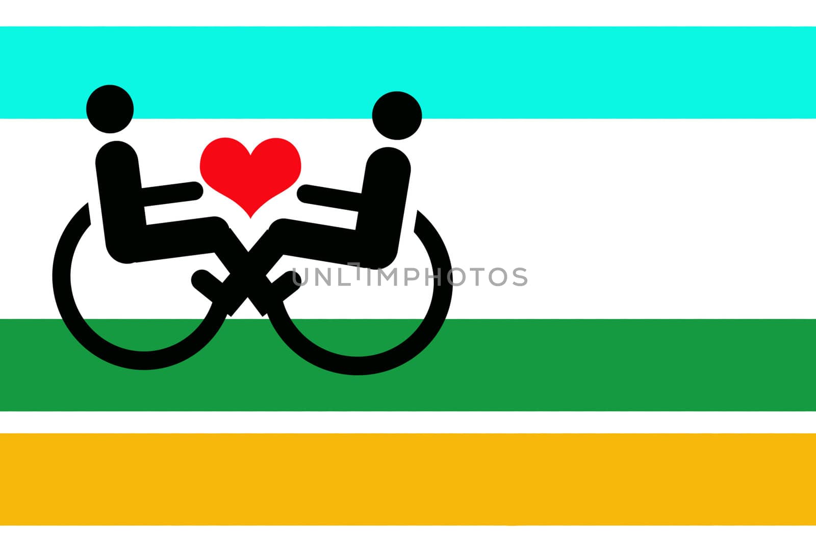 abstract creative symbolic image of relations between disabled persons and their protection