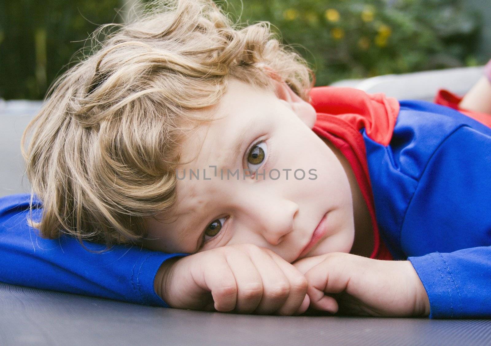 Melancholy on the trampoline