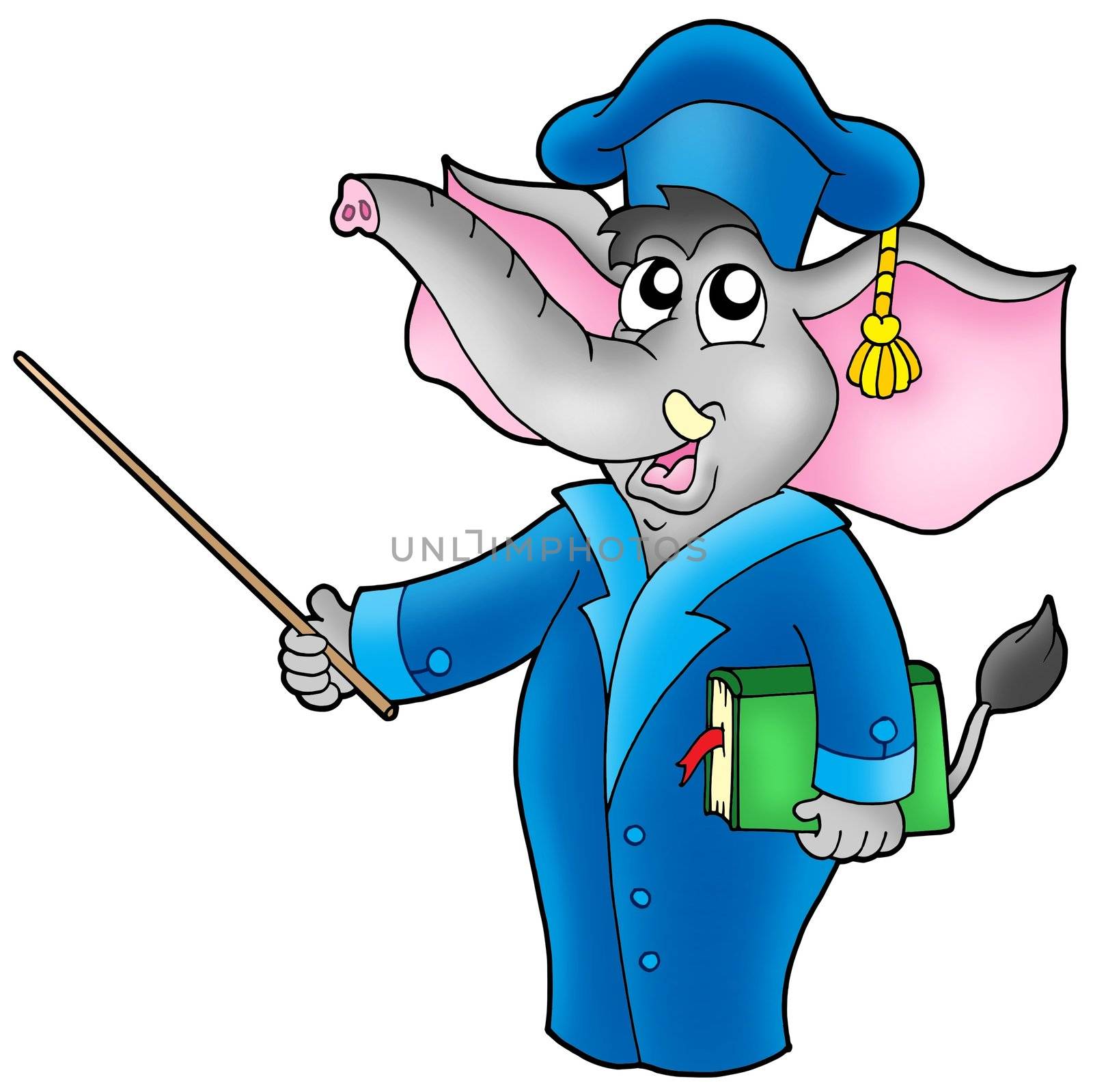 Cartoon elephant teacher by clairev