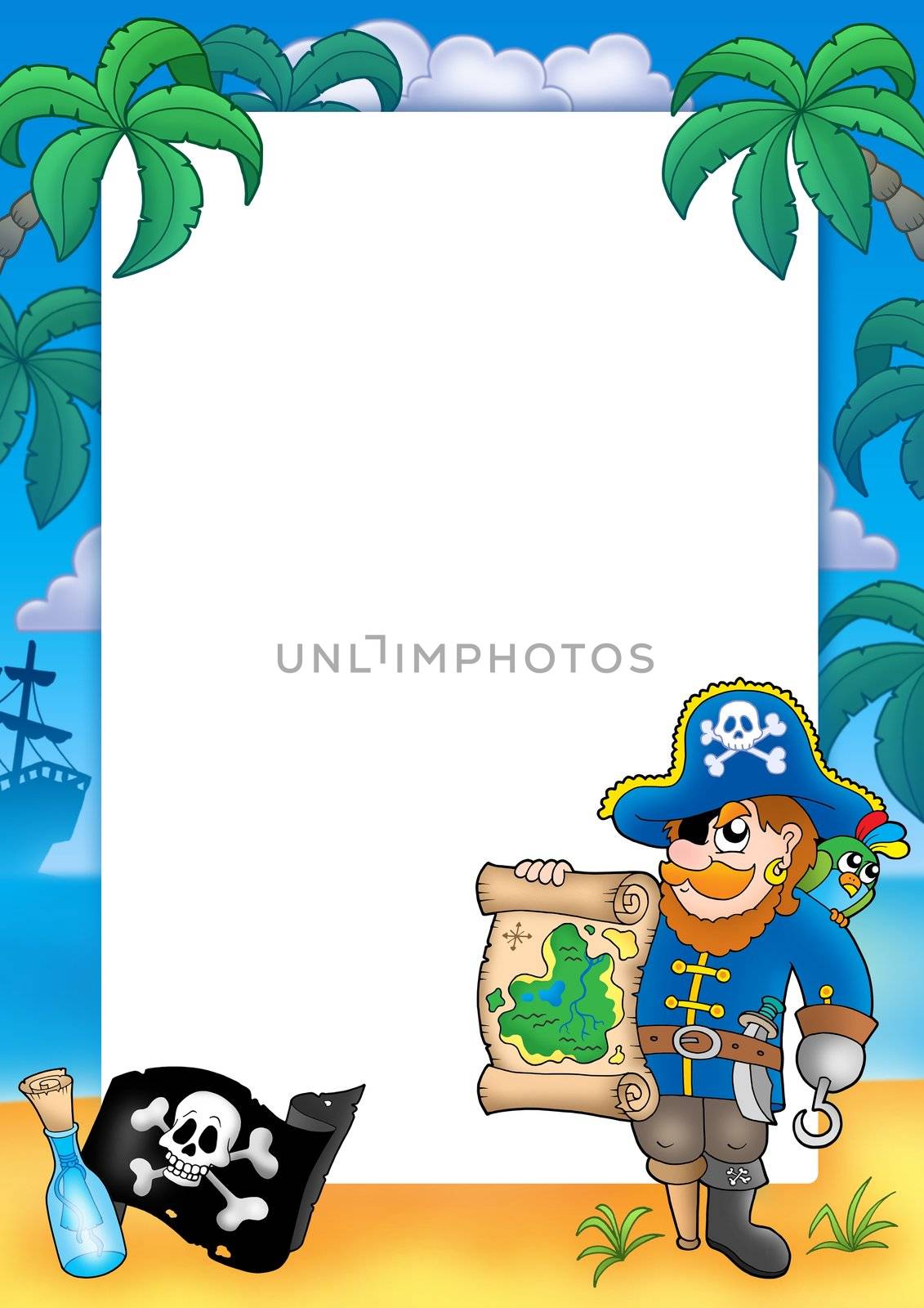 Frame with pirate 2 by clairev